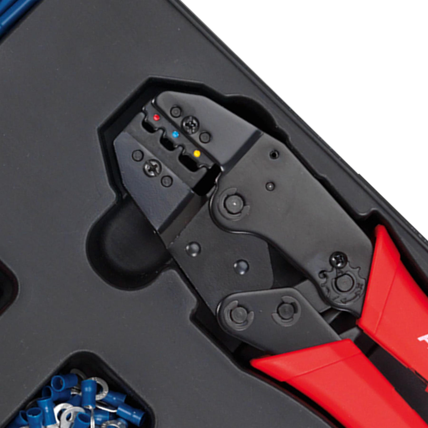 Sealey Tool Tray with Ratchet Crimper & Asstd Insulated Terminals