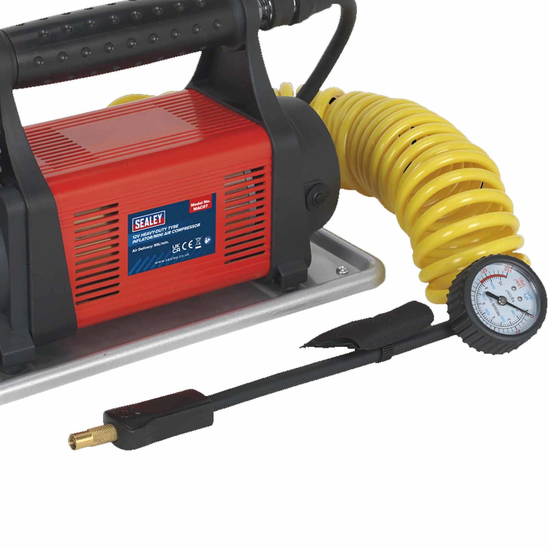 Sealey Tyre Inflator/Mini Air Compressor 12V Heavy-Duty
