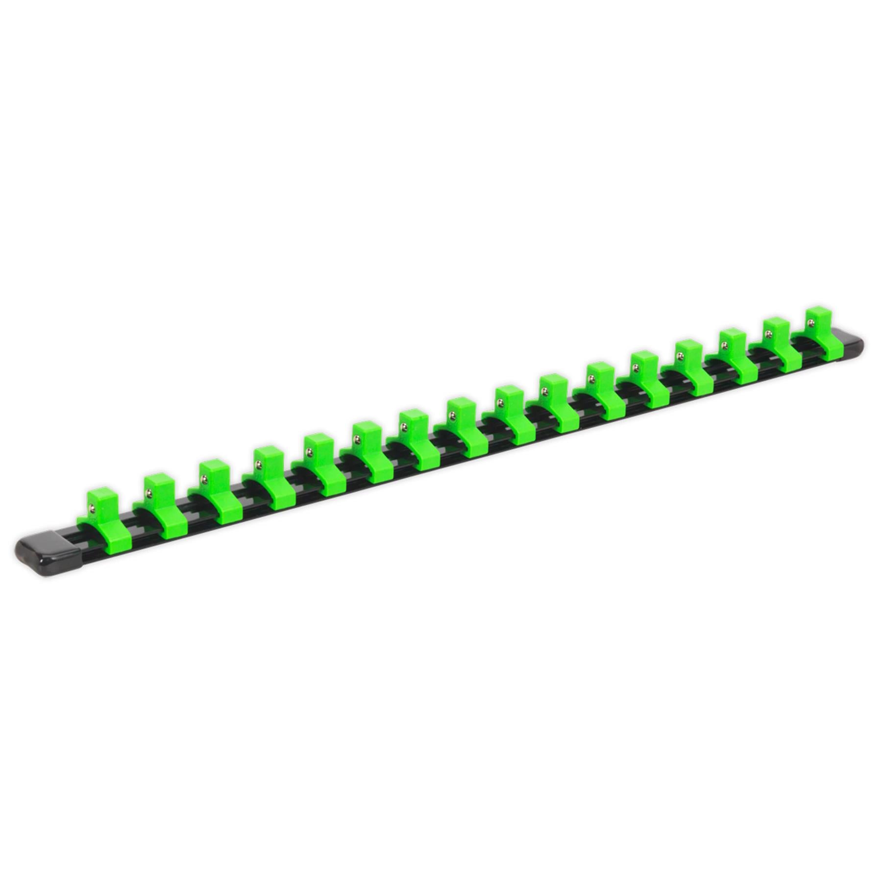 Sealey Socket Retaining Rail with 16 Clips 3/8"Sq Drive
