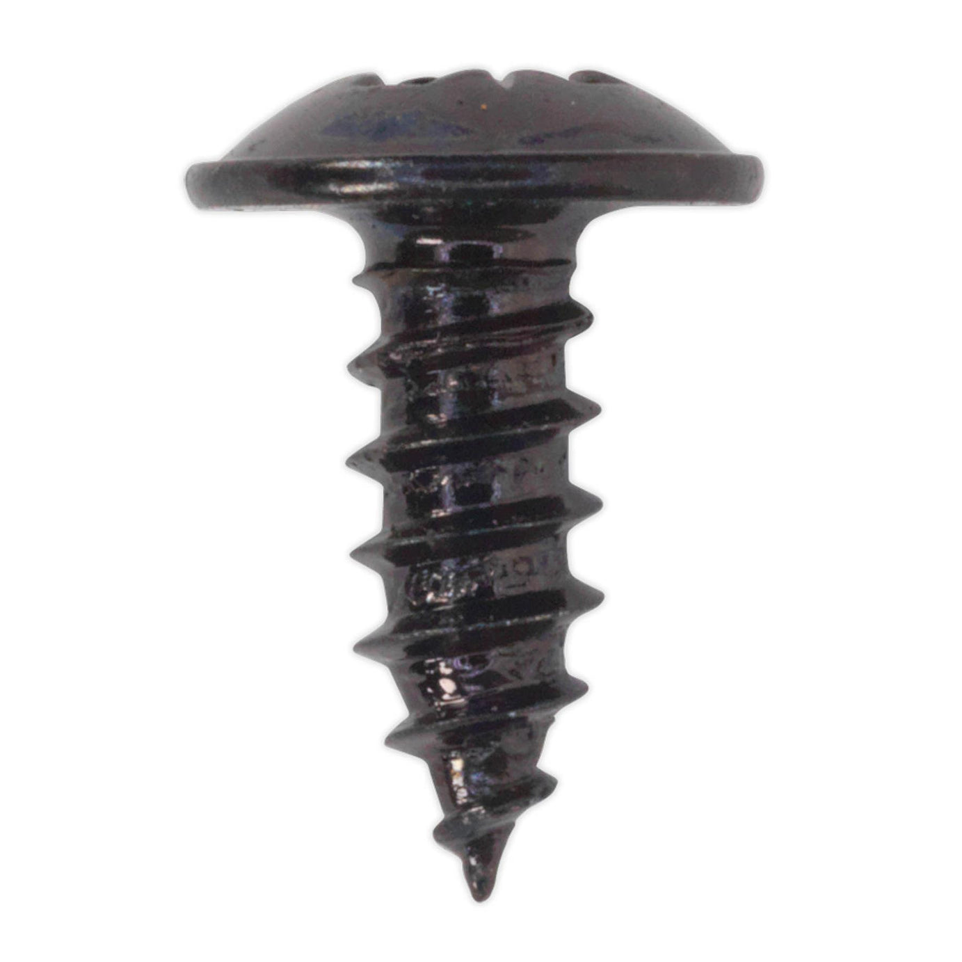 Sealey Self Tapping Screw 3.5 x 10mm Flanged Head Black Pozi Pack o