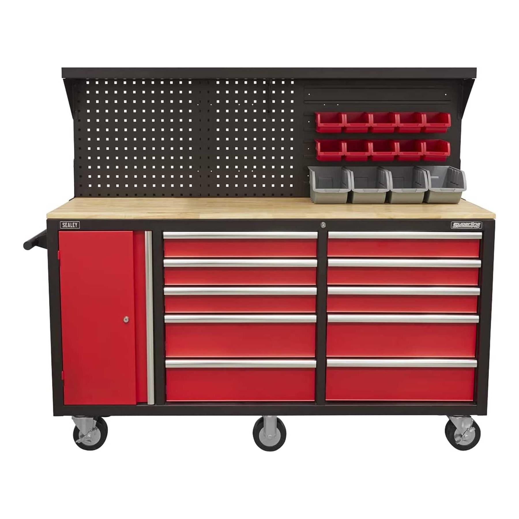 Sealey Mobile Workstation 10 Drawer with Backboard