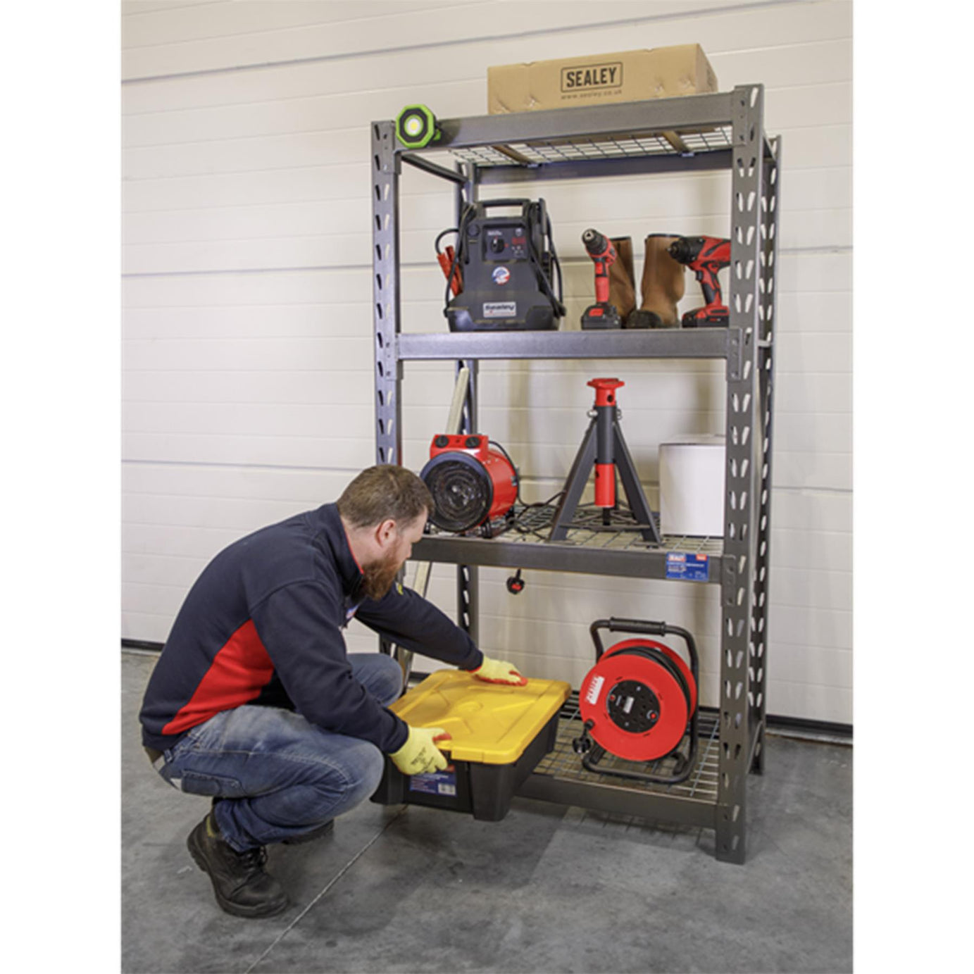 Sealey HD Racking Unit with 4 Mesh Shelves 640kg Cap/Level