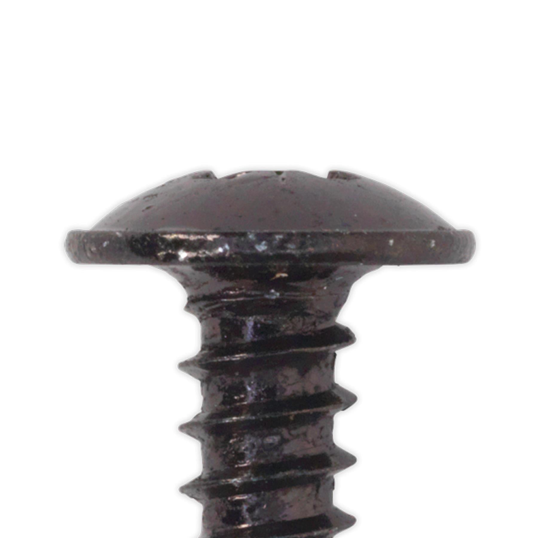 Sealey Self Tapping Screw 4.2 x 16mm Flanged Head Black Pozi Pack o