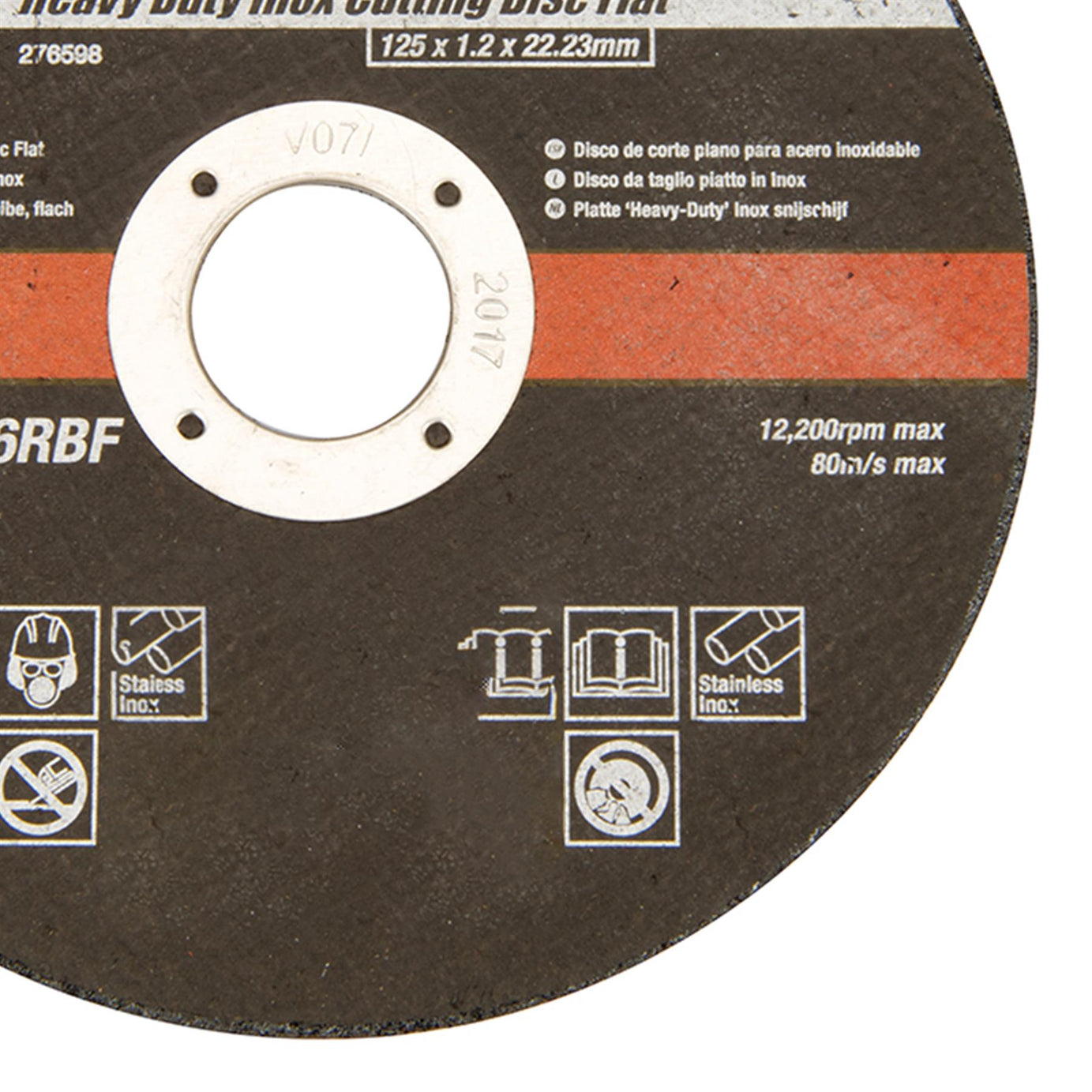 125 x 1.2 x 22.23mm Sanding Sheet Discs-Hole Punch Aluminium Oxide Hook Loop