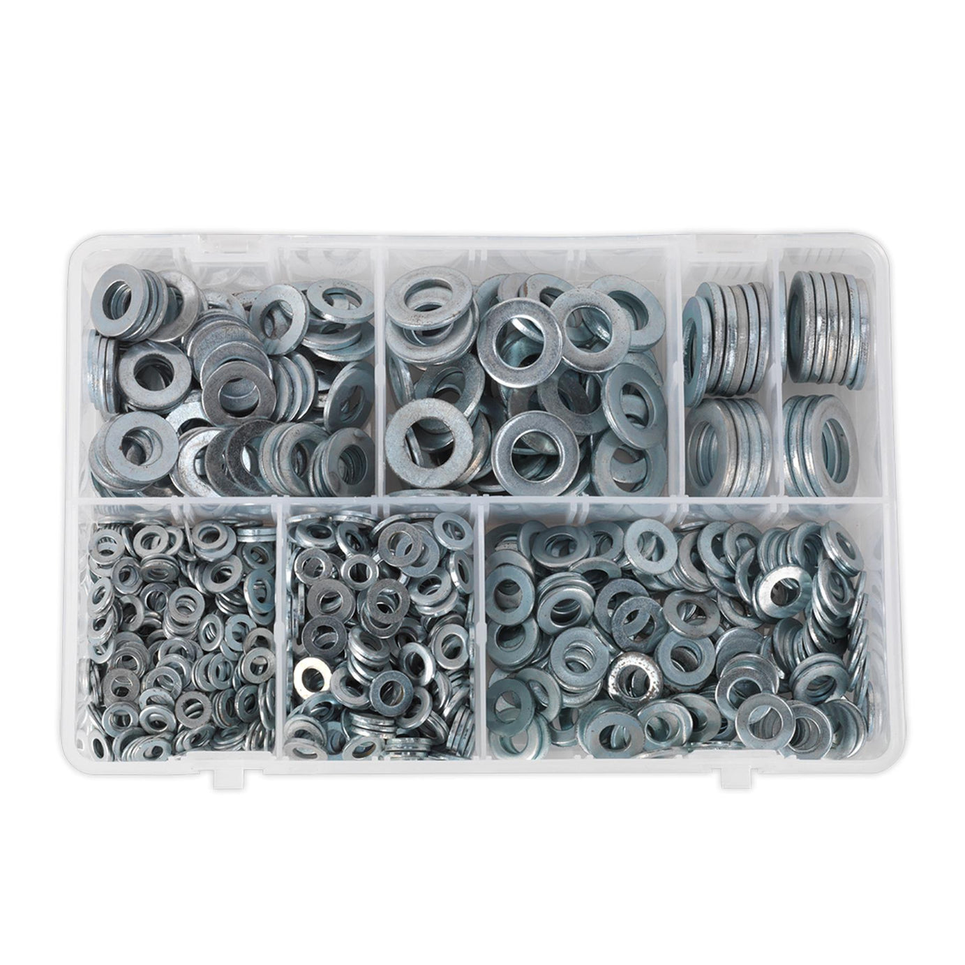 Sealey Washers Set 1070pc Stainless Steel Flat Washer Assortment M5-M16 A Metric