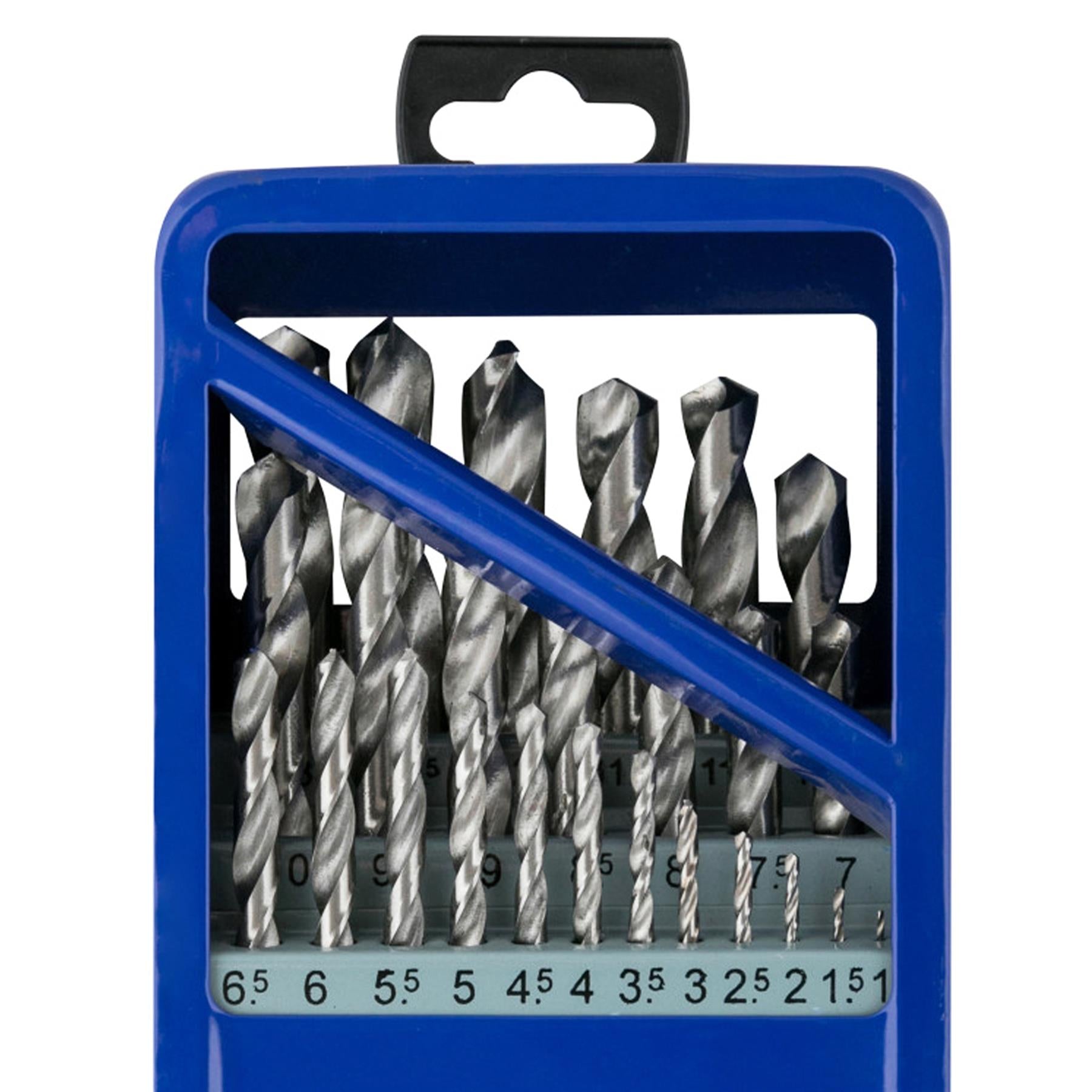 BlueSpot Metal HSS Metric 25pc Drill Bits Set 1mm to 13mm for Steel Metal Wood