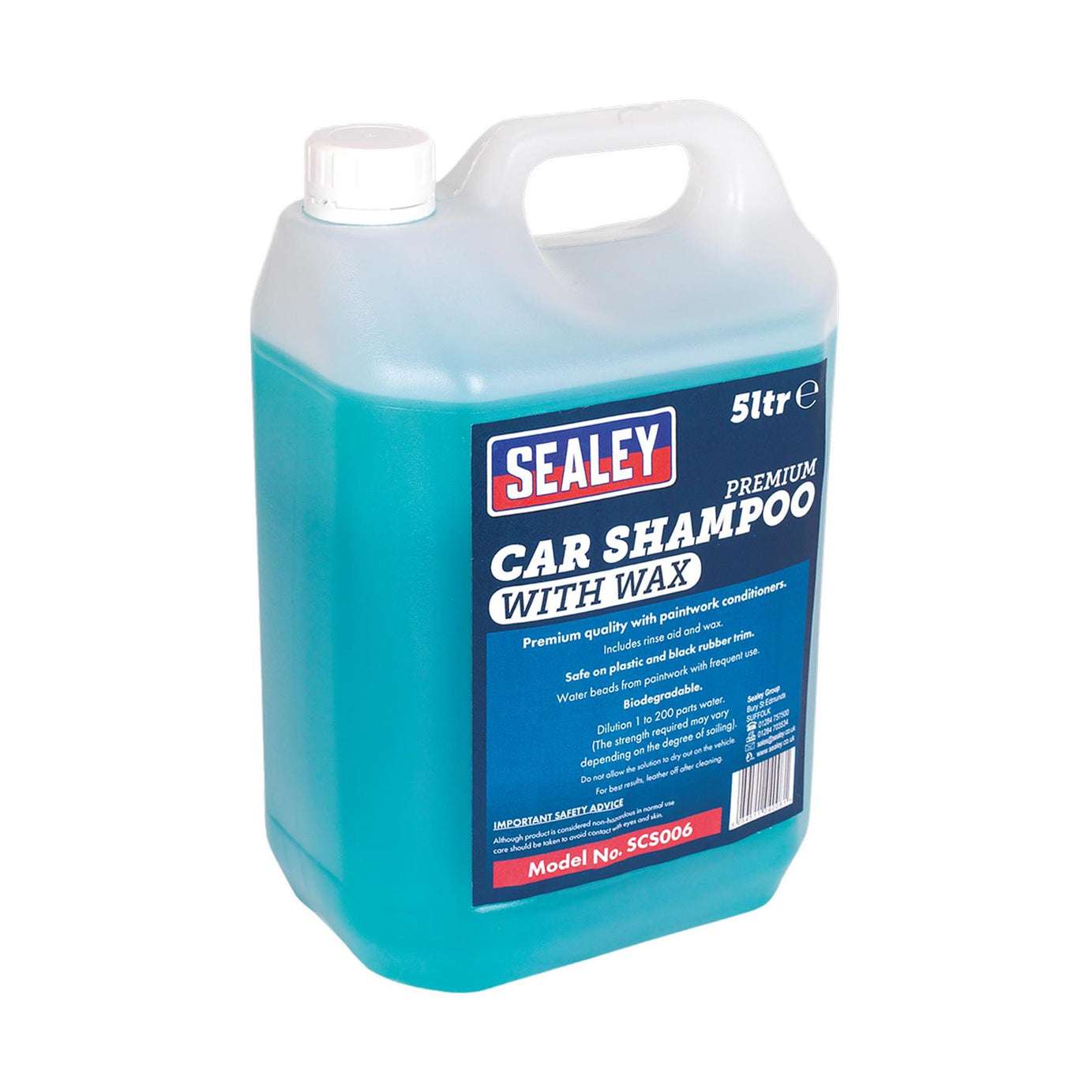 Sealey Car Shampoo Premium with Wax 5L