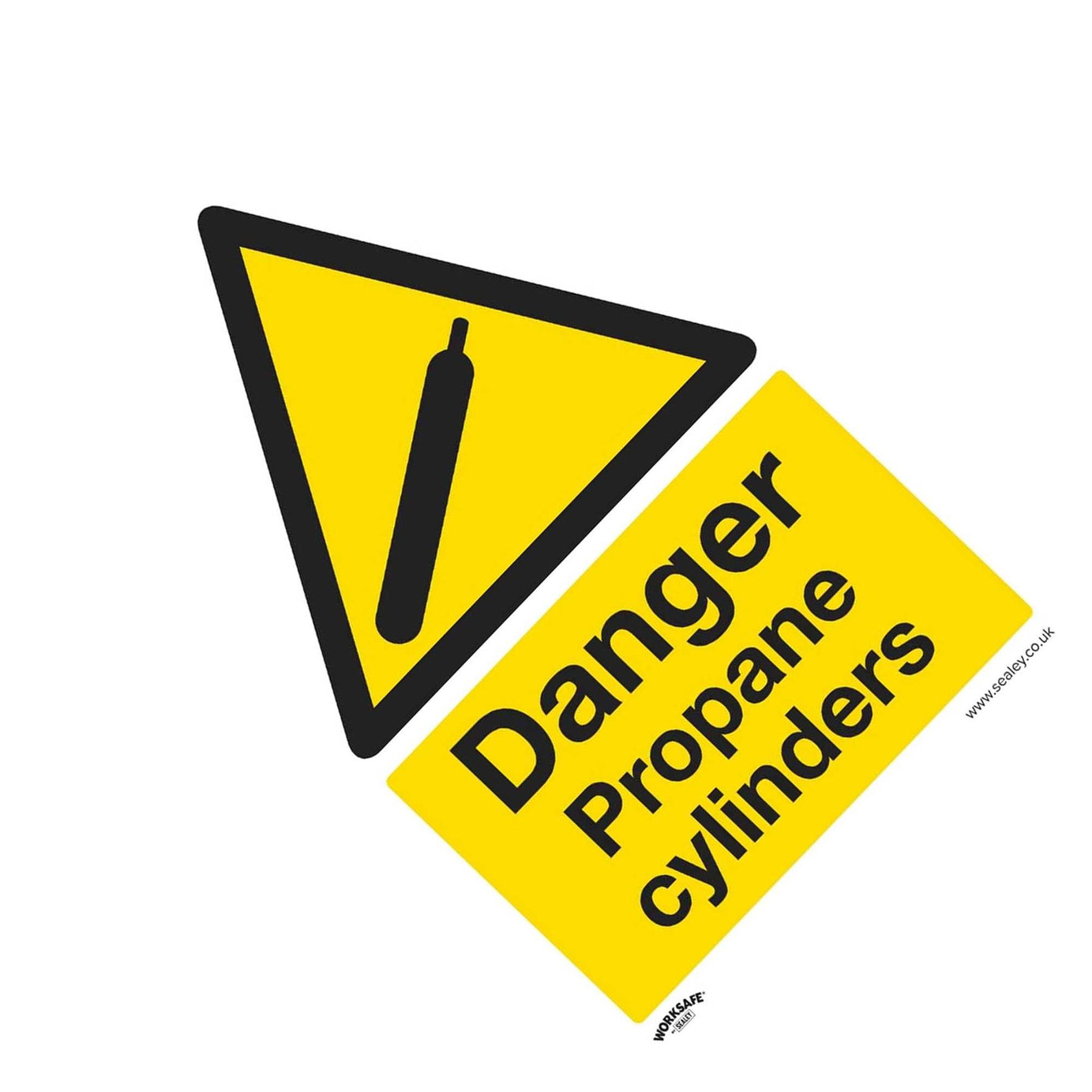 Warning Safety Sign - Danger Propane Cylinders - Rigid Plastic