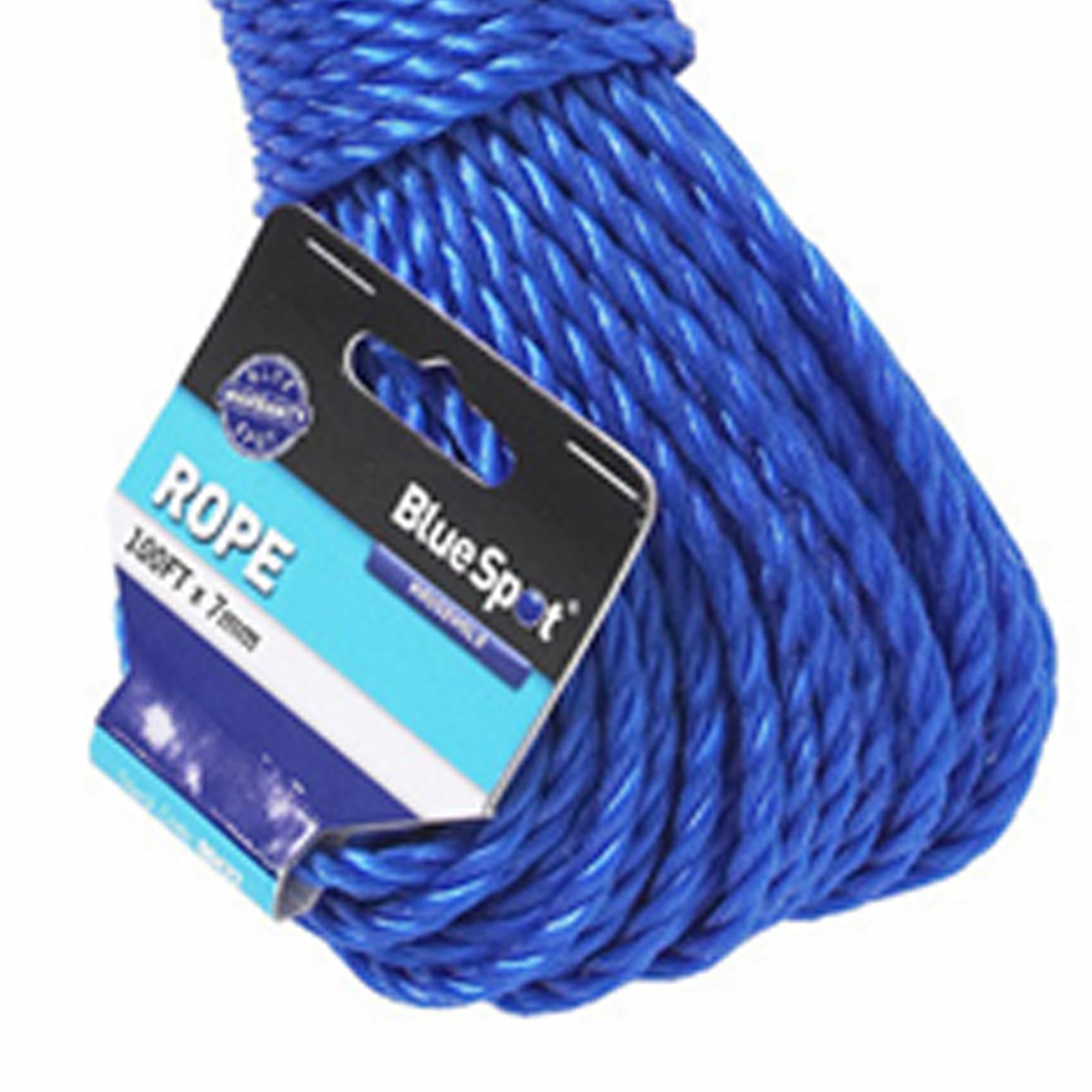 BlueSpot Tools 80422 30m x 7mm (100ft) Poly Rope High Quality Long Lasting