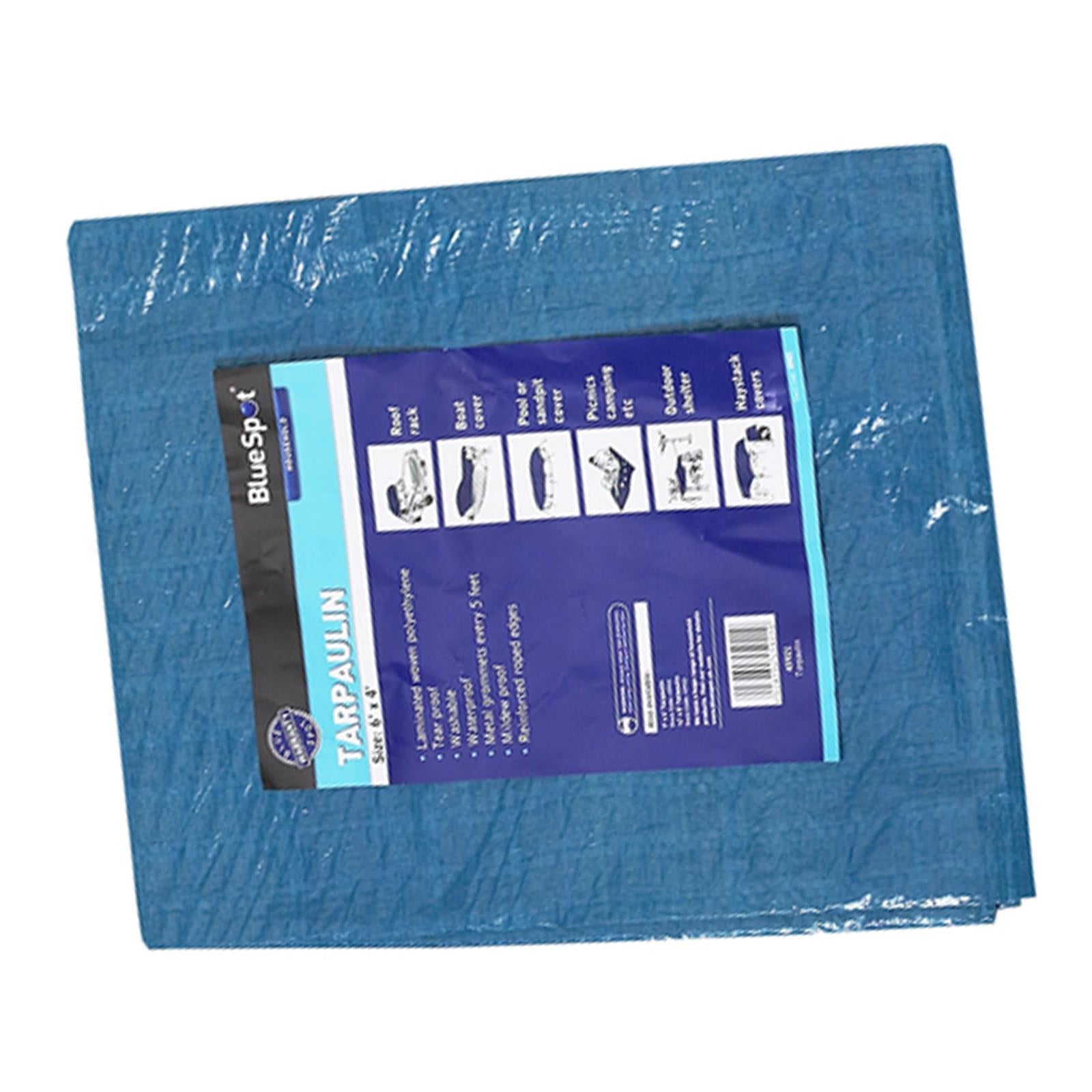 BlueSpot Tarpaulin Blue Waterproof Cover 2.7m x 1.8m Tarp Ground Camping Sheet
