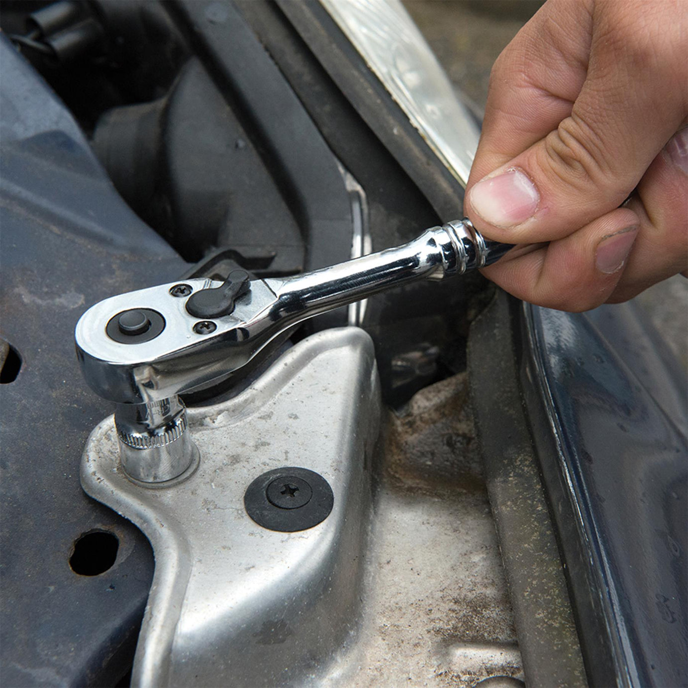 Ratchet Handle Hi-Torque 1/4" / 62Nm Single-Handed Reversible Mechanism