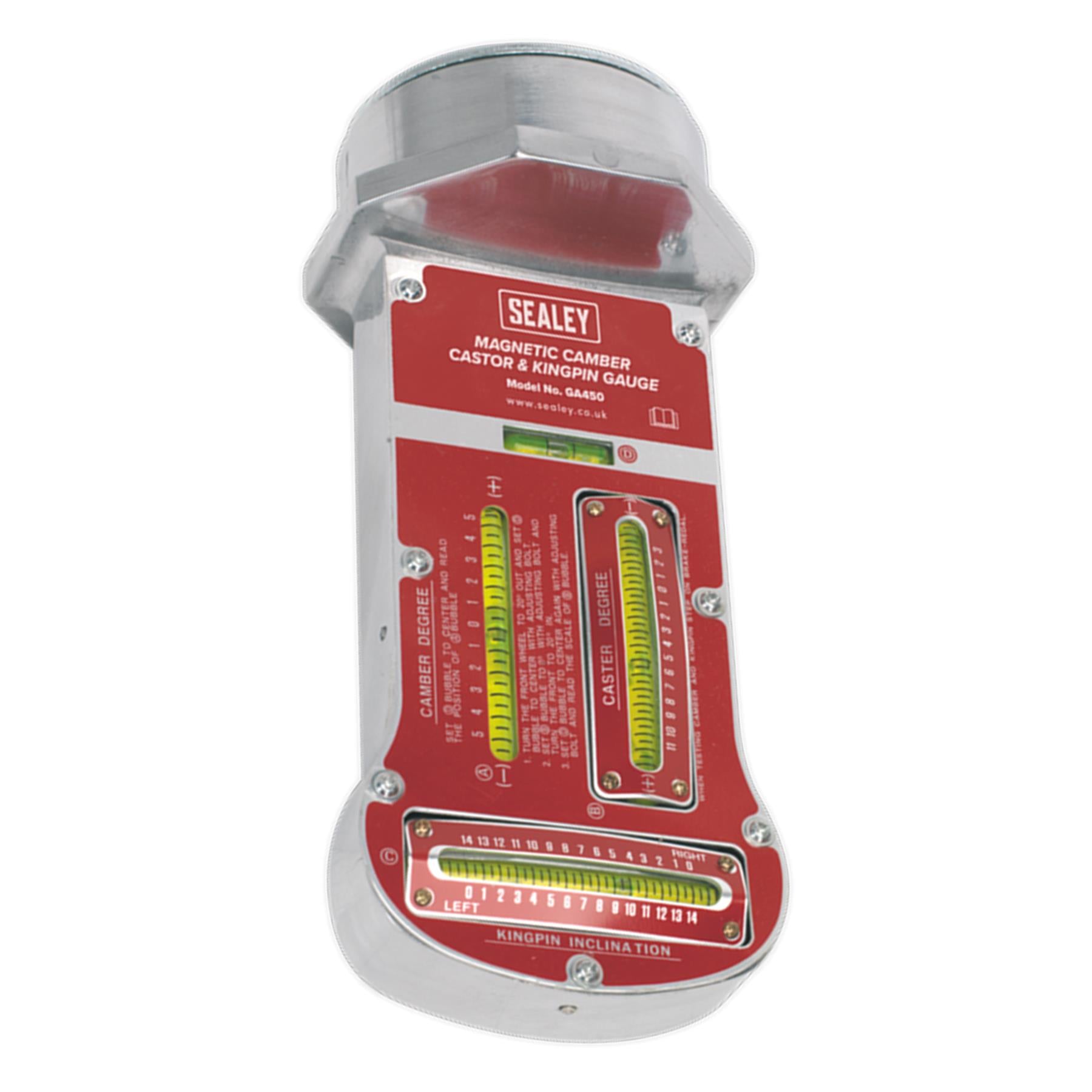 Sealey Magnetic Camber Castor & Kingpin Gauge