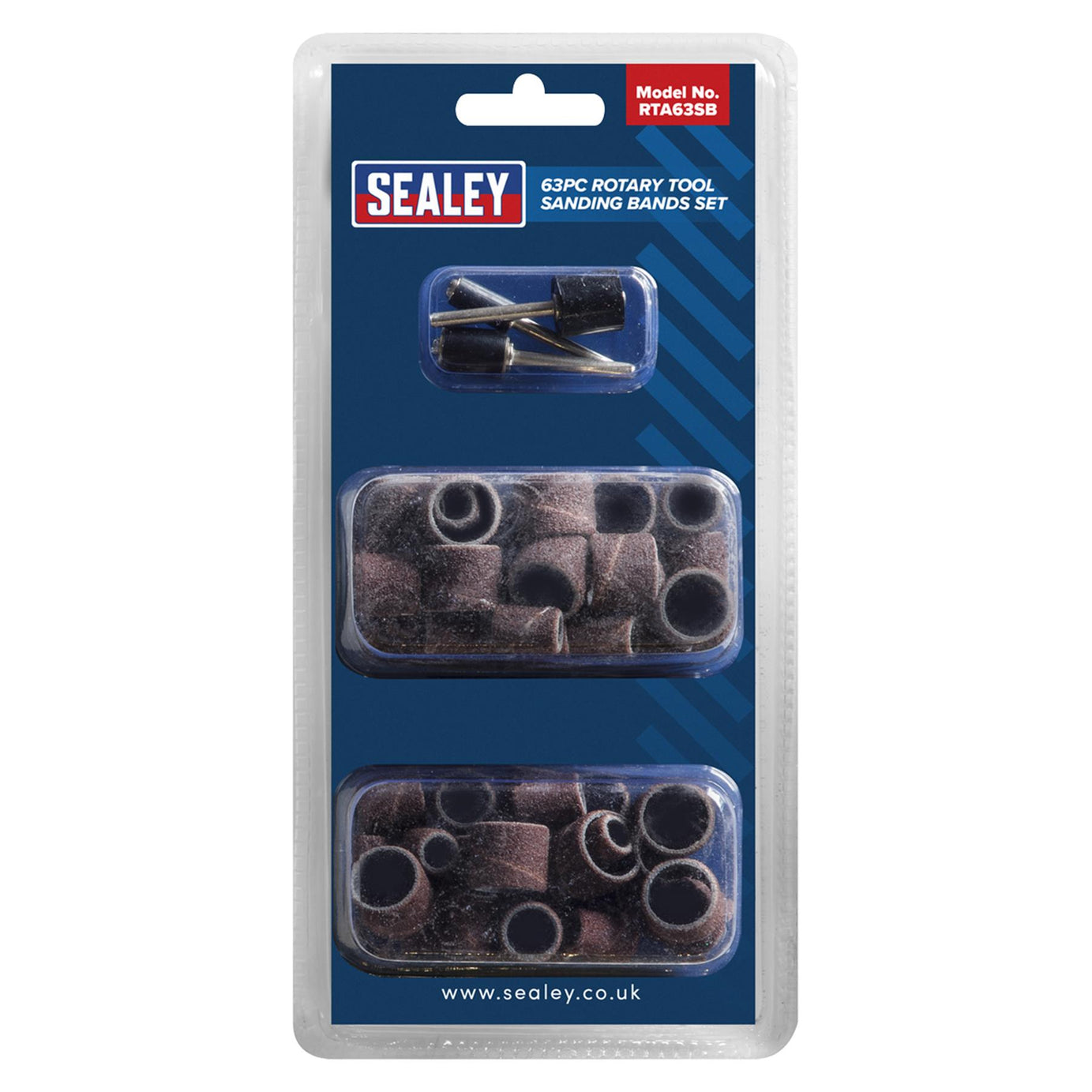 Sealey Rotary Tool Sanding Bands Set 63pc