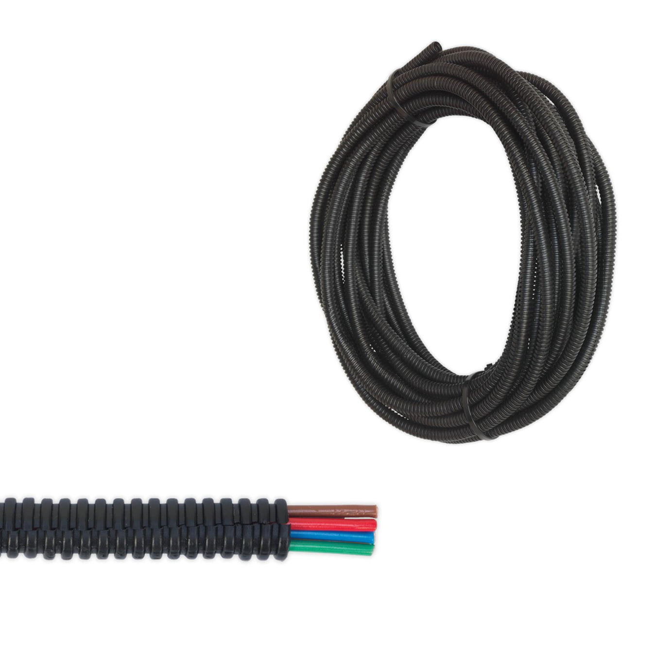 Sealey Convoluted Cable Sleeving Split �7-10mm 10m