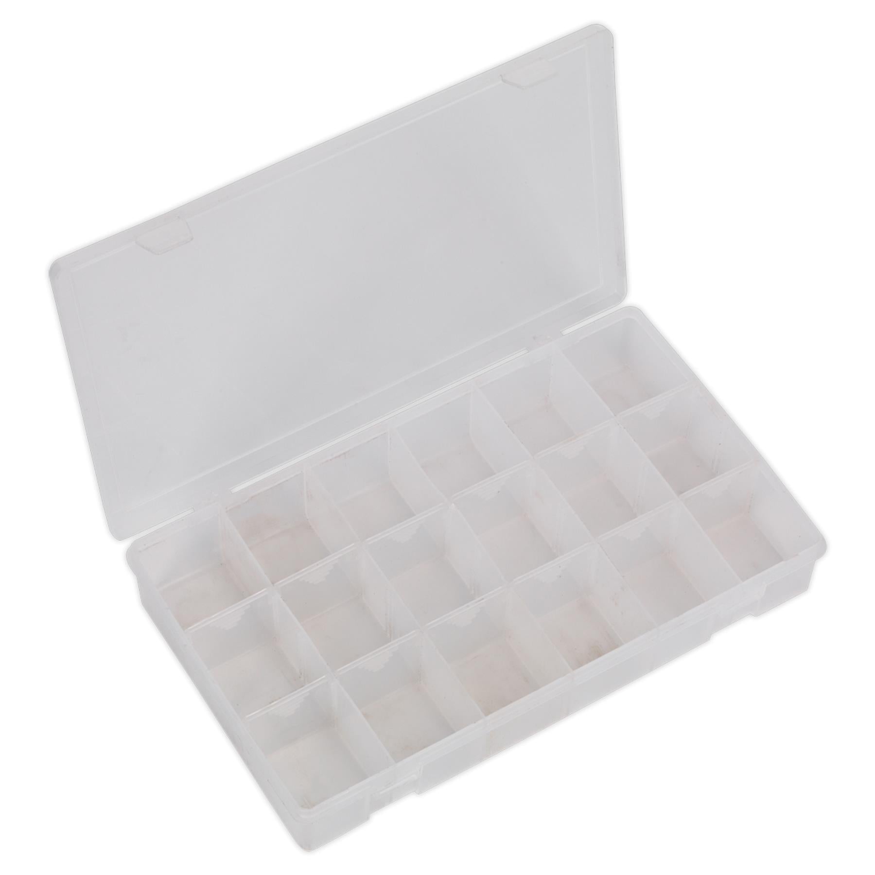 Sealey Assortment Box Partitioned Box With Hinged Lid With 12 Removable Dividers