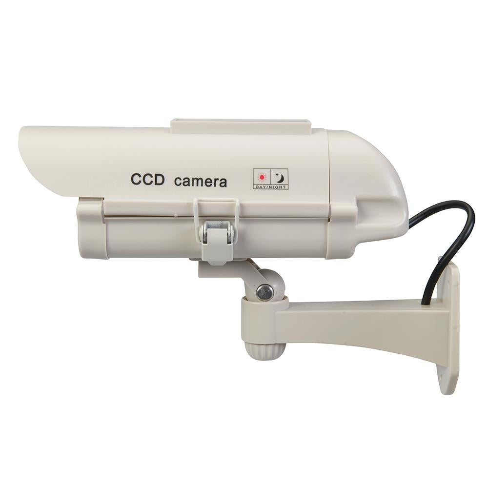 Solar-Powered Dummy CCTV Camera With Led Solar-Powered Weatherproof Deterrent