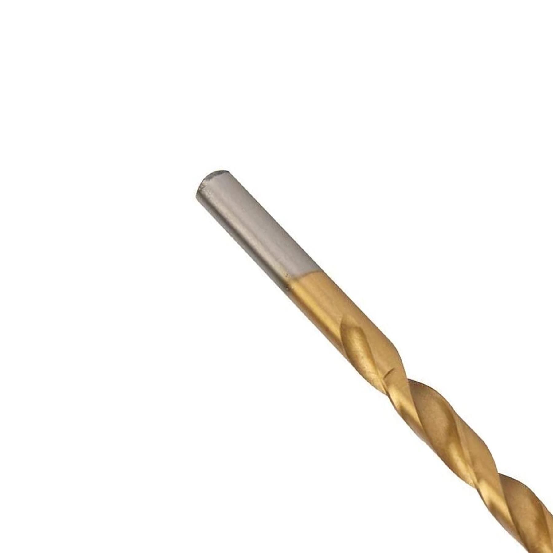 Hss Titanium-Coated Drill Bits 8.0mm Durable High Speed Metal Wood Plastic