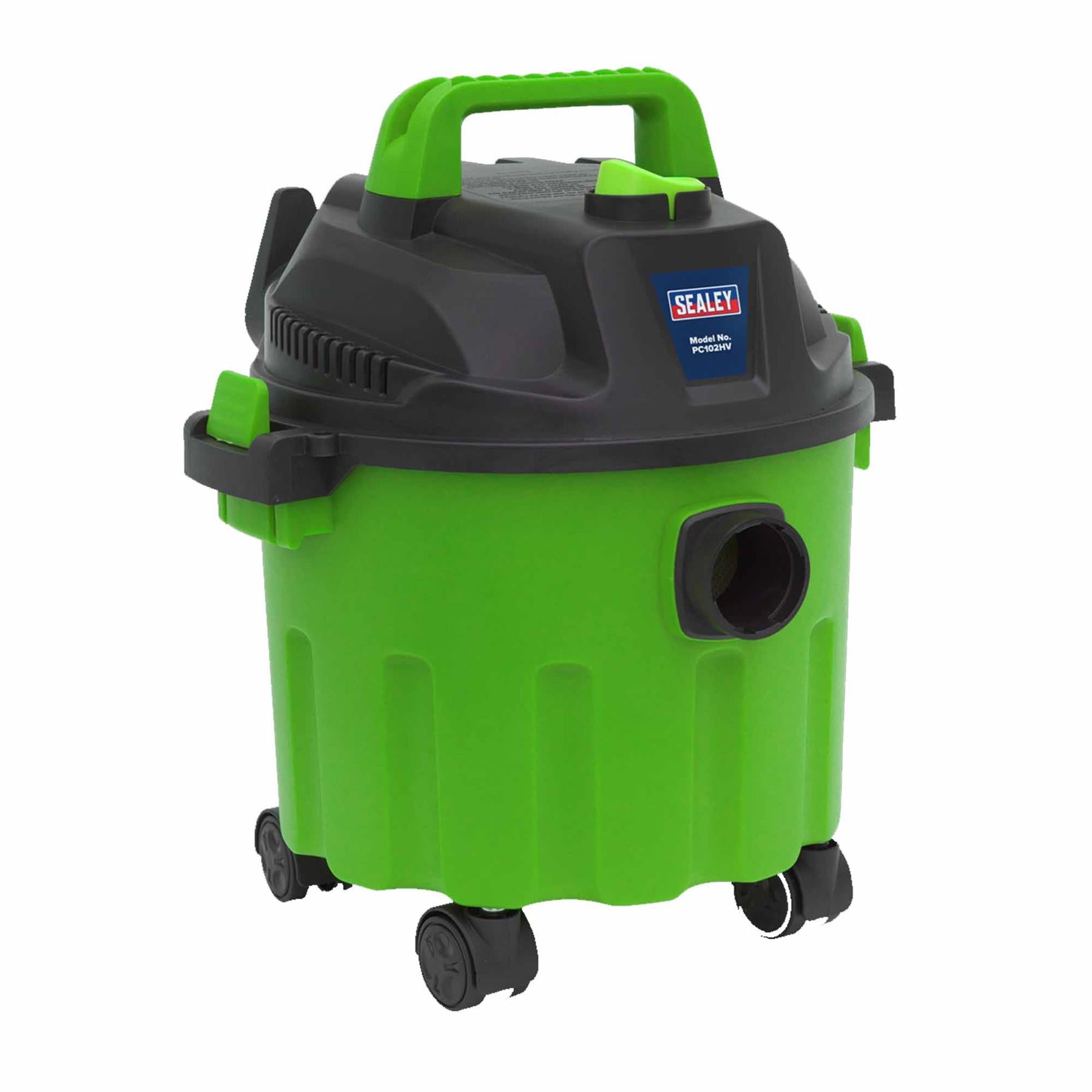 Sealey Vacuum Cleaner Wet & Dry 10L 1000W/230V - Hi-Vis Green