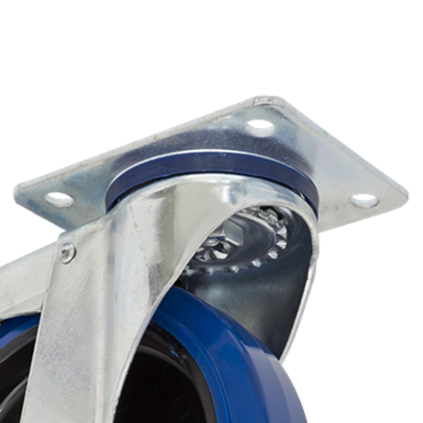 Sealey Heavy-Duty Rub Castor Wheel Swivel with Total Lock 200mm