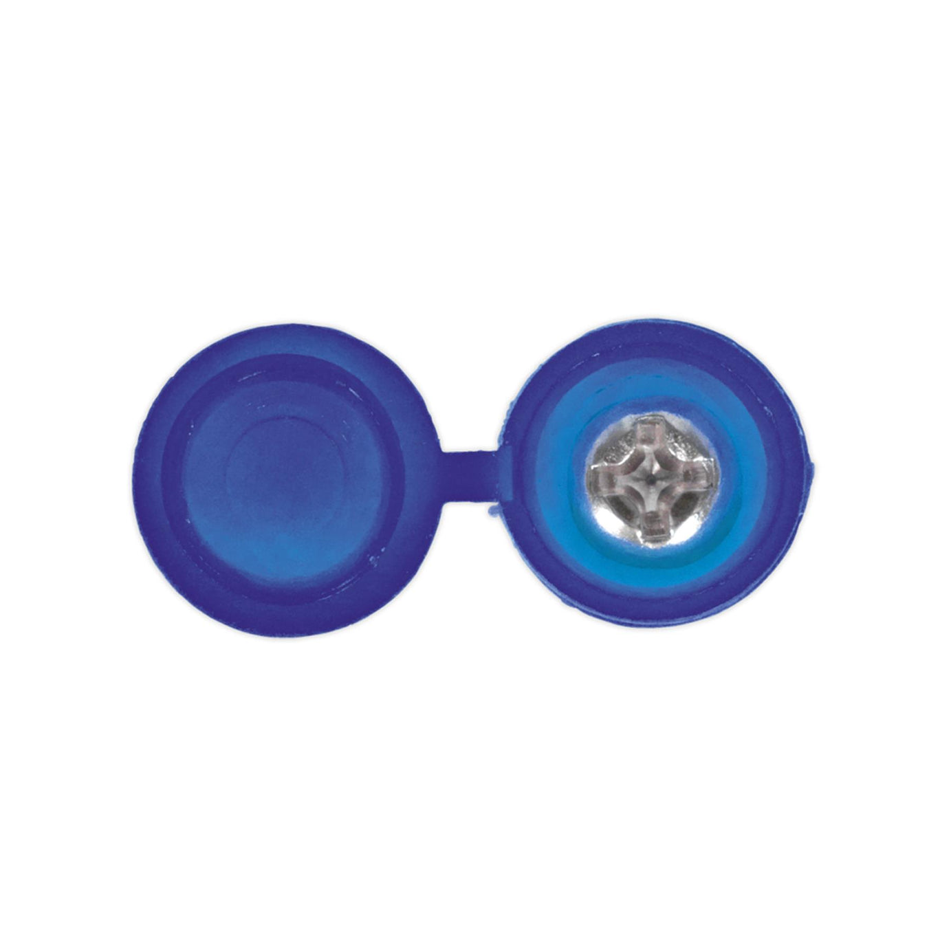 Sealey Numberplate Screw & Flip Cap 4.2 x 19mm Blue Pack of 50