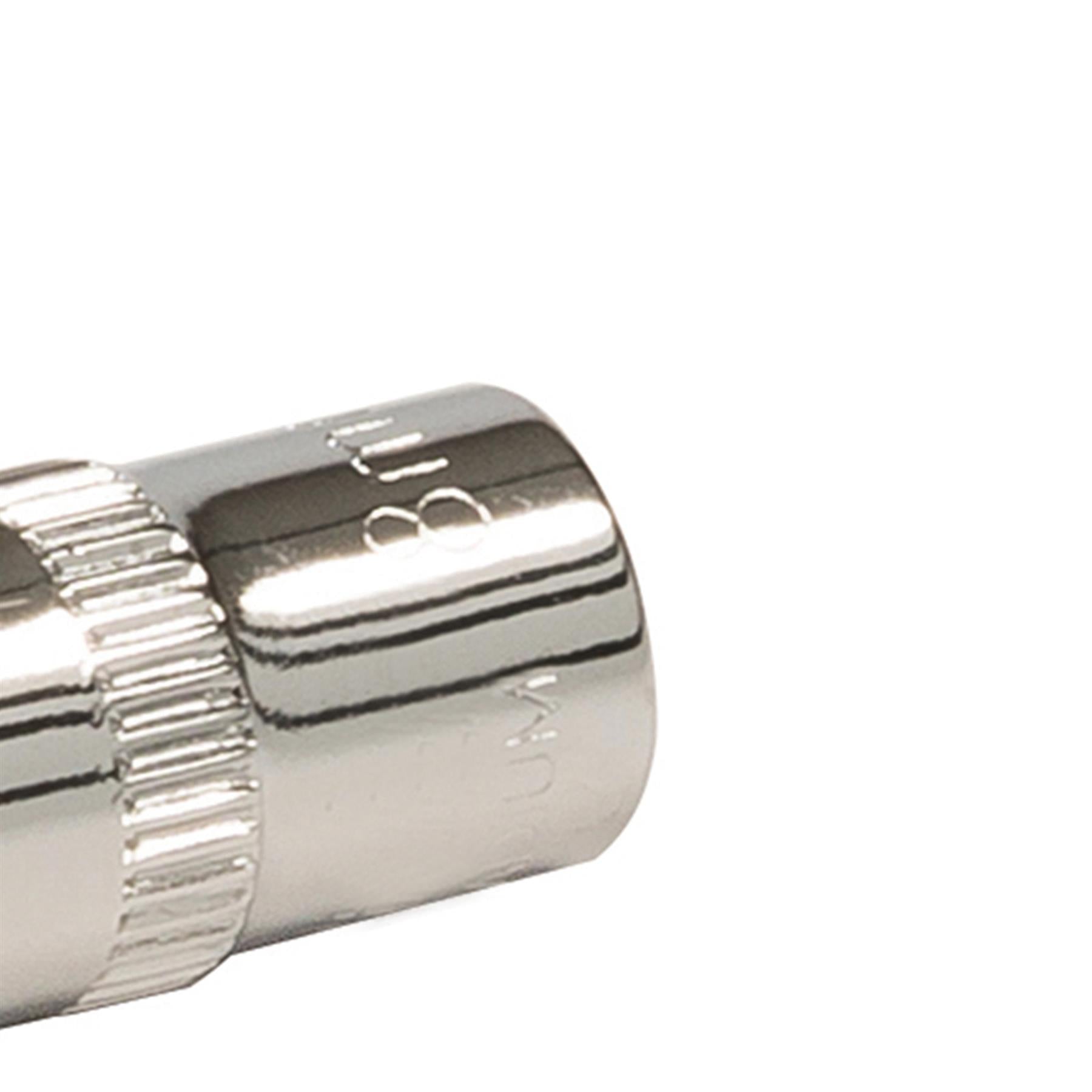 Quality Socket 1/4" Drive Metric Hex Square 8mm Individual Hex Polished Crv