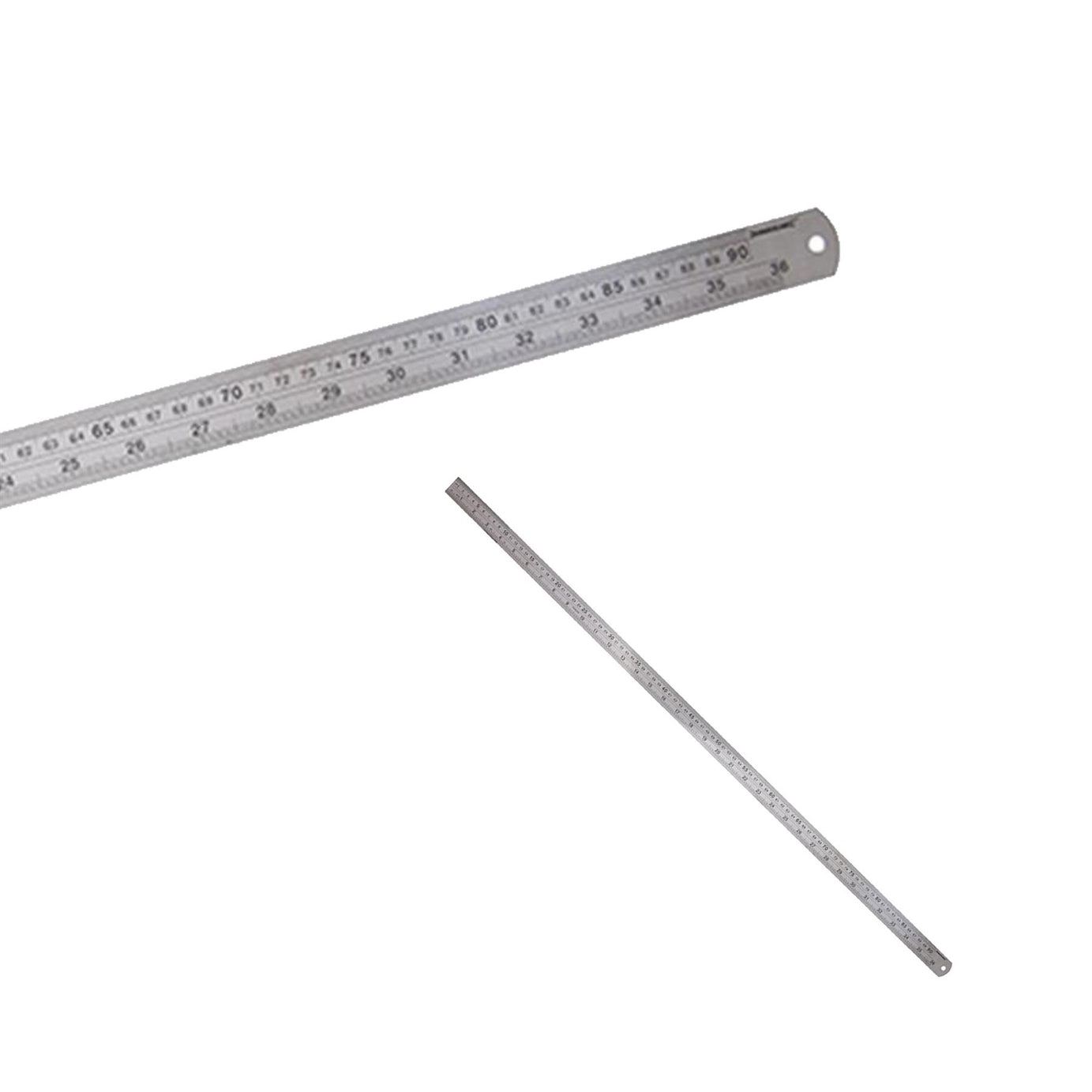 Precision Stainless Steel Rule Clear Etched Markings Inc Storage Sleeve 900mm Measure Measuring