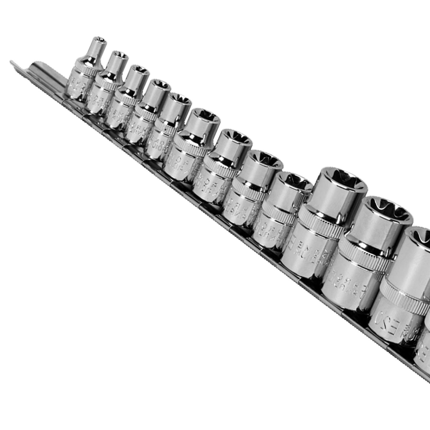 Sealey TRX-Star* Socket Set 14pc 1/4", 3/8" & 1/2"Sq Drive E4-E24