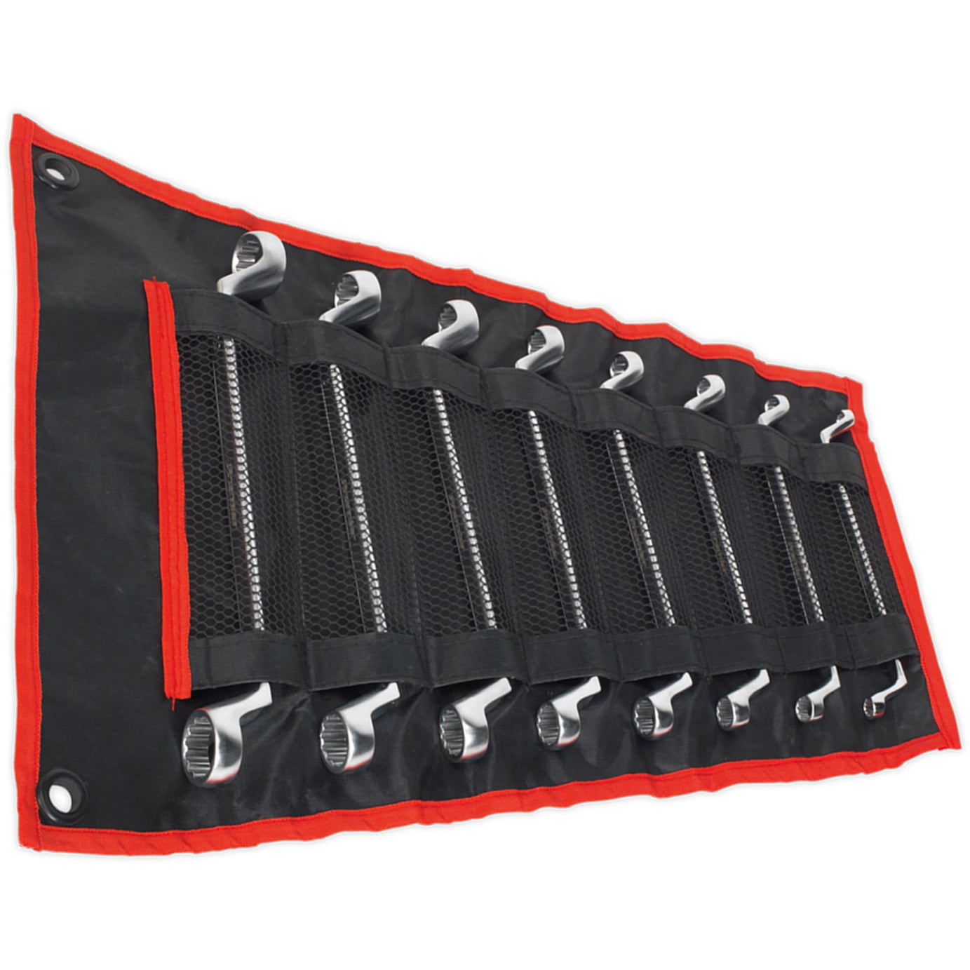 Sealey Offset Double End Ring Spanner Set 8pc Metric