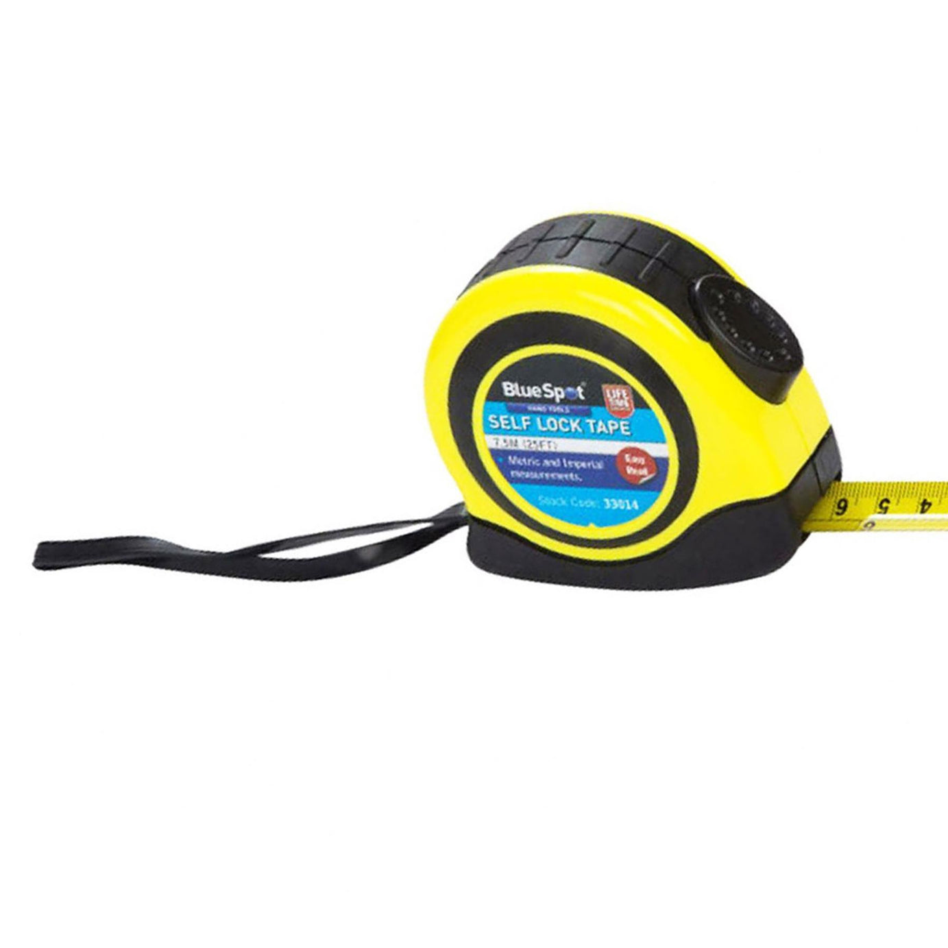 BlueSpot Tape Measure Magnetic Tip Auto Lock Imperial Metric Scale  7.5m (25FT)