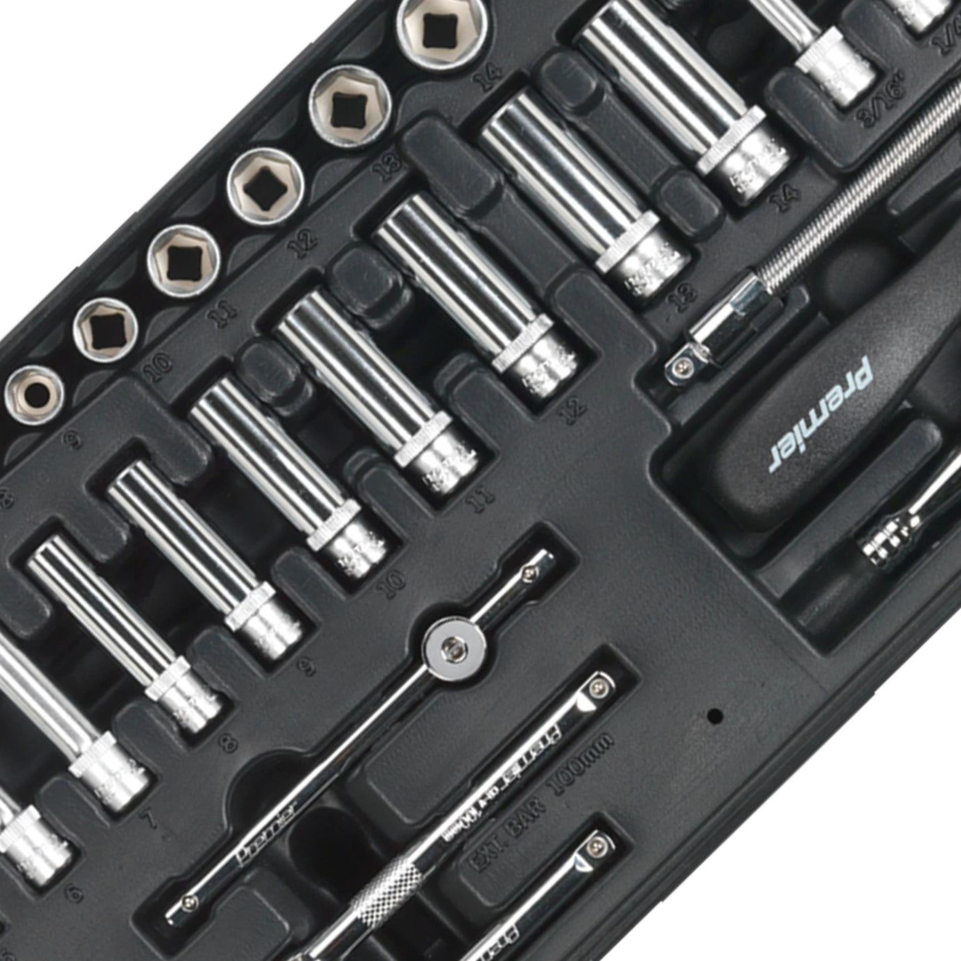 Sealey Tool Tray with Socket Set 43pc 1/4"Sq Drive