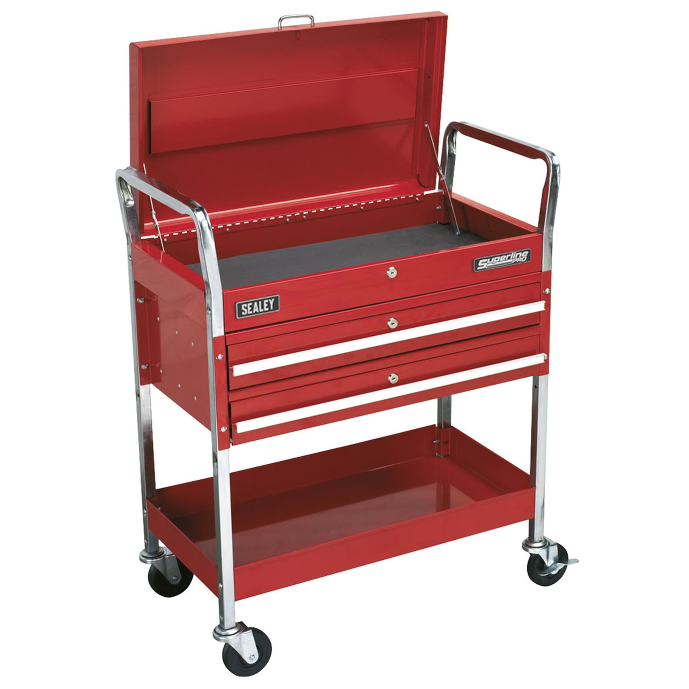 Sealey Trolley 2-Level Heavy-Duty with Lockable Top & 2 Drawers