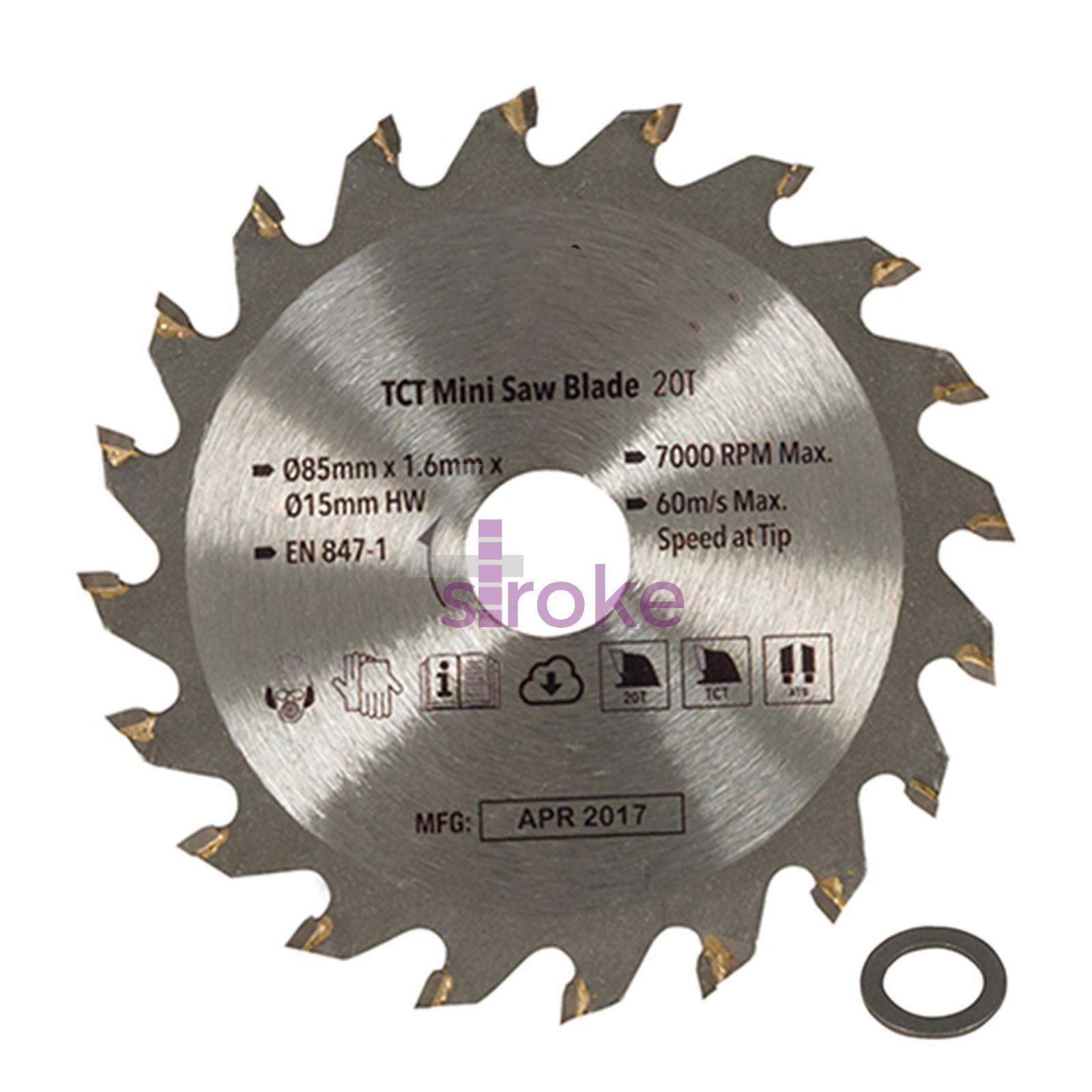 Mini Saw Blade Set Contains TCT Blade, HSS Blade & Continuous Rim Diamond Blade