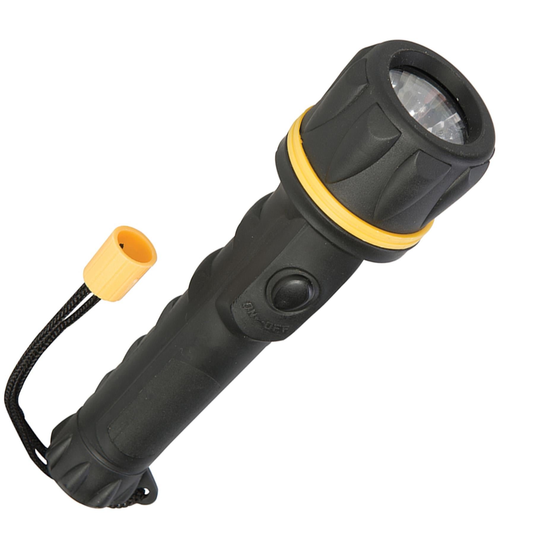 Rubber Torch - 2 X Aa Water & Shock Resistant Camping Outdoor 10 Lumen Output