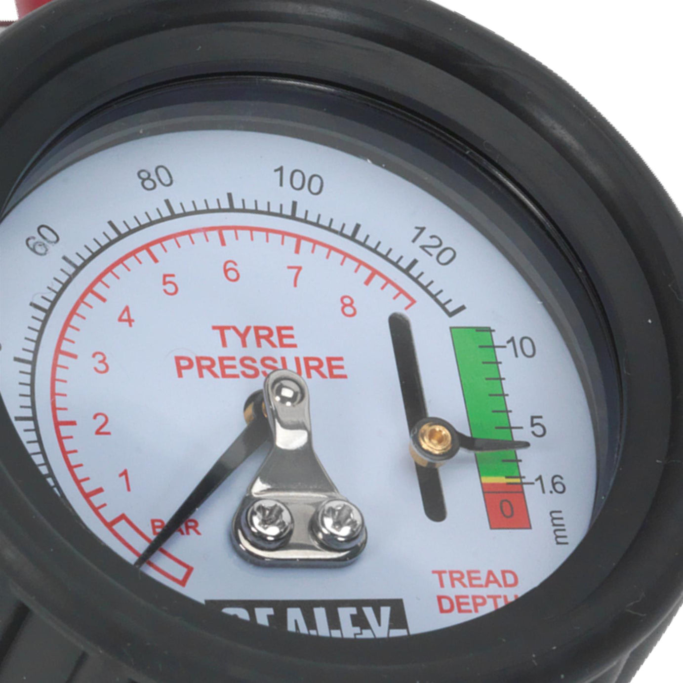 Sealey Tyre Pressure Gauge with Tread Depth Gauge 0-8bar(0-120psi)