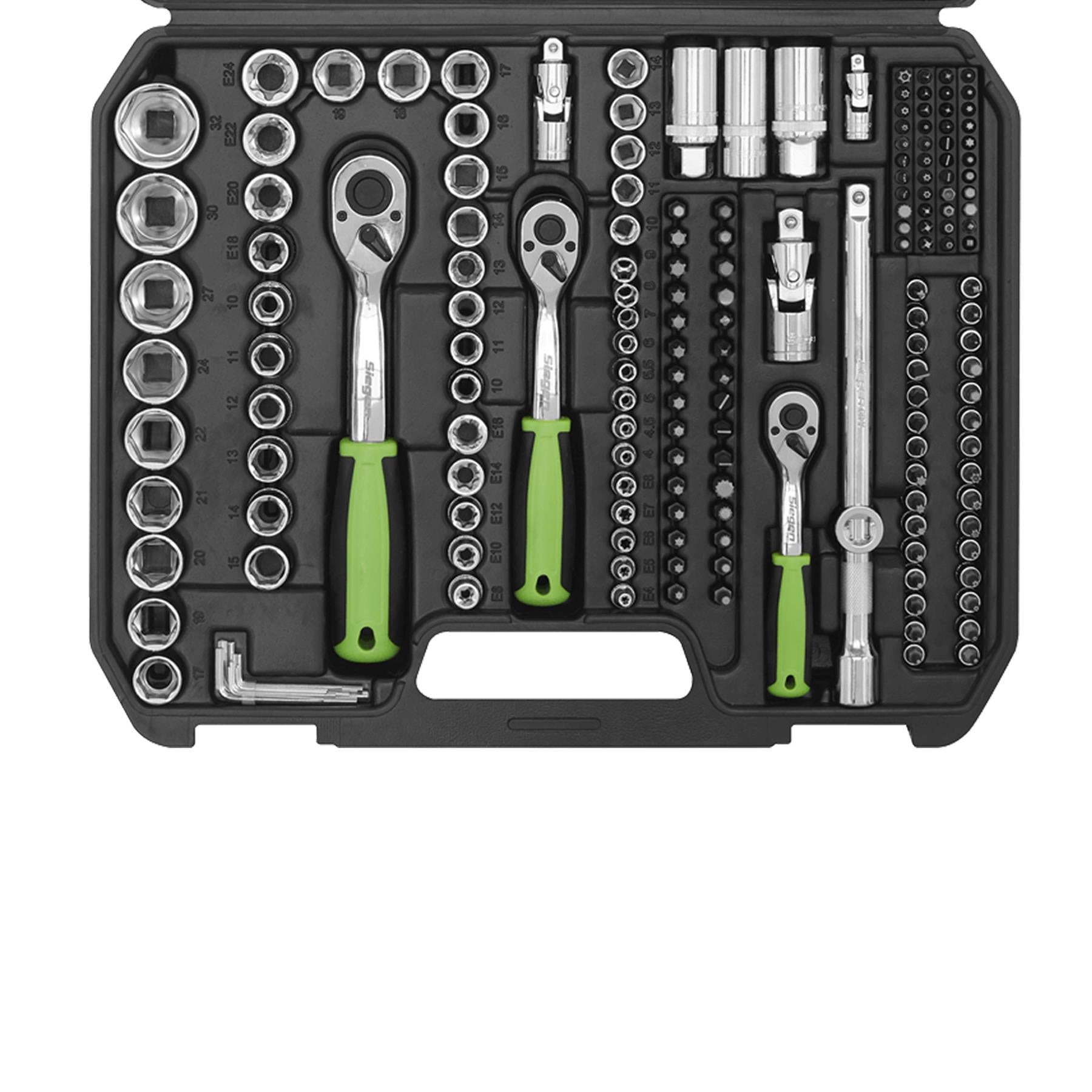 Sealey Socket Set 219pc 1/4", 3/8" & 1/2"Sq Drive WallDrive Metric