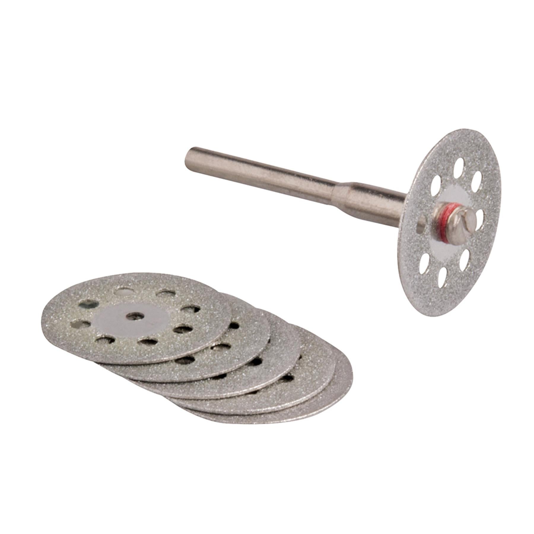 6Pce Rotary Tool Diamond Vented Cutting Disc Set - 22mm Dia Trimming And Shaping