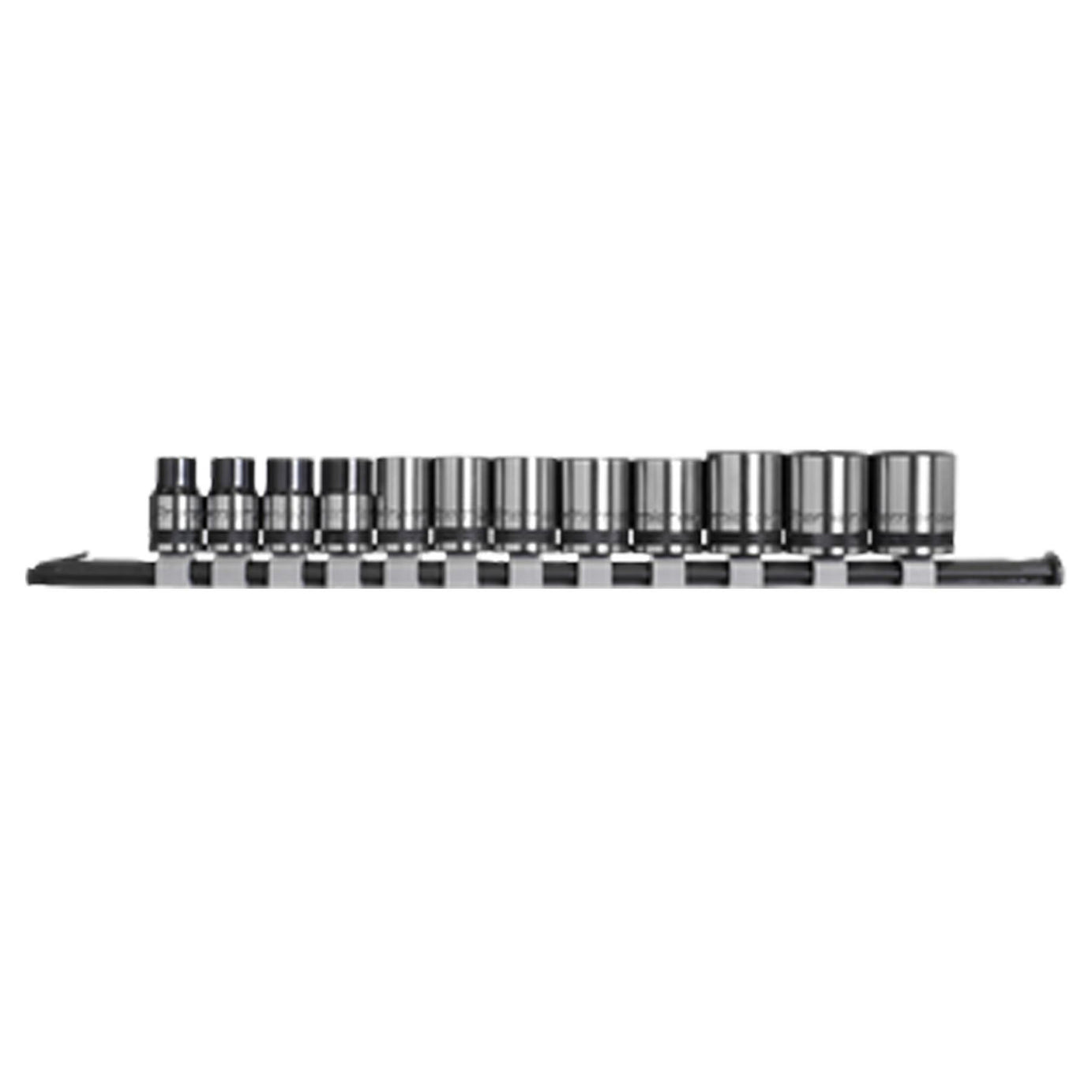 Sealey Socket Set 12pc 3/8"Sq Drive Metric - Black Series