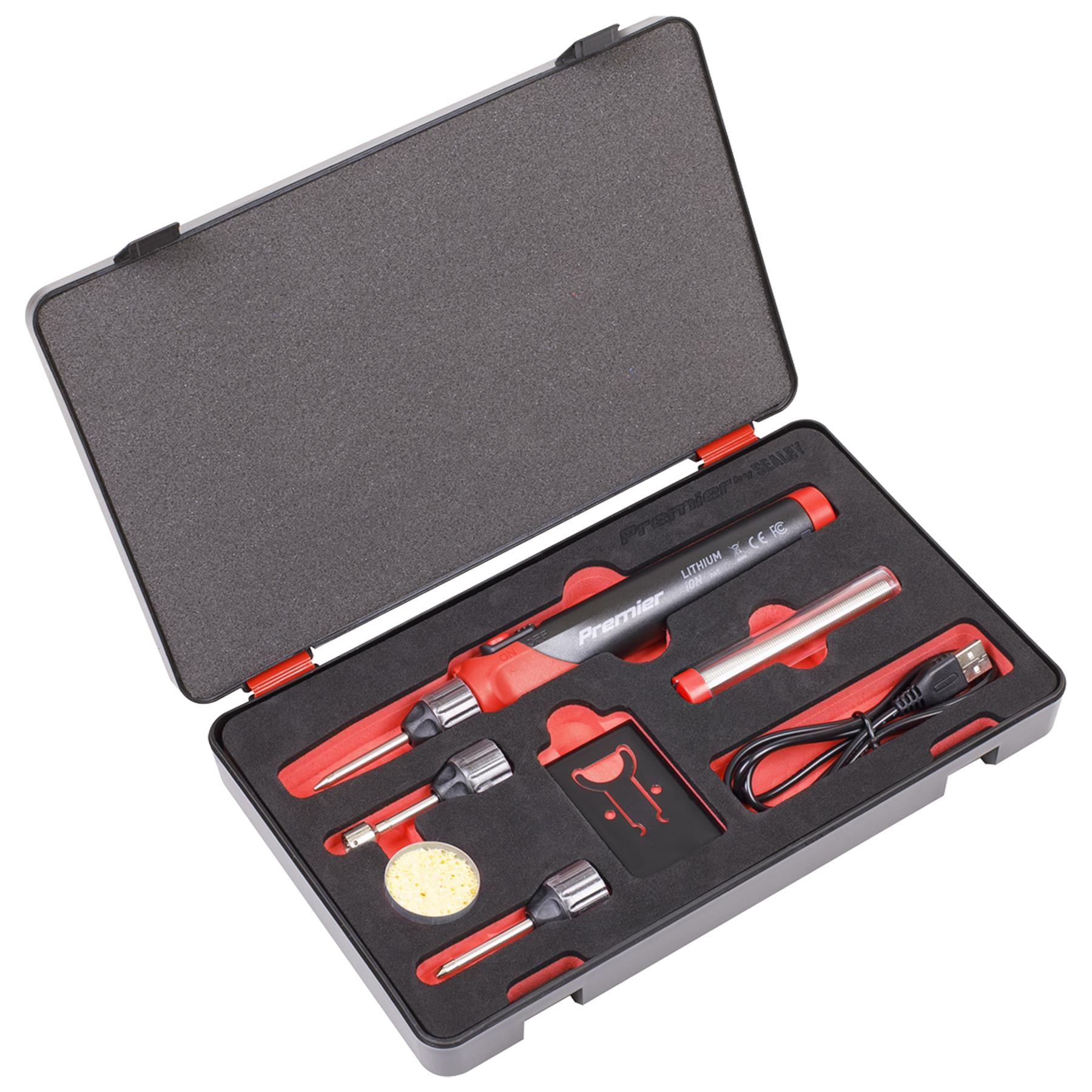 Sealey Lithium-ion Rechargeable Soldering Iron Kit 30W