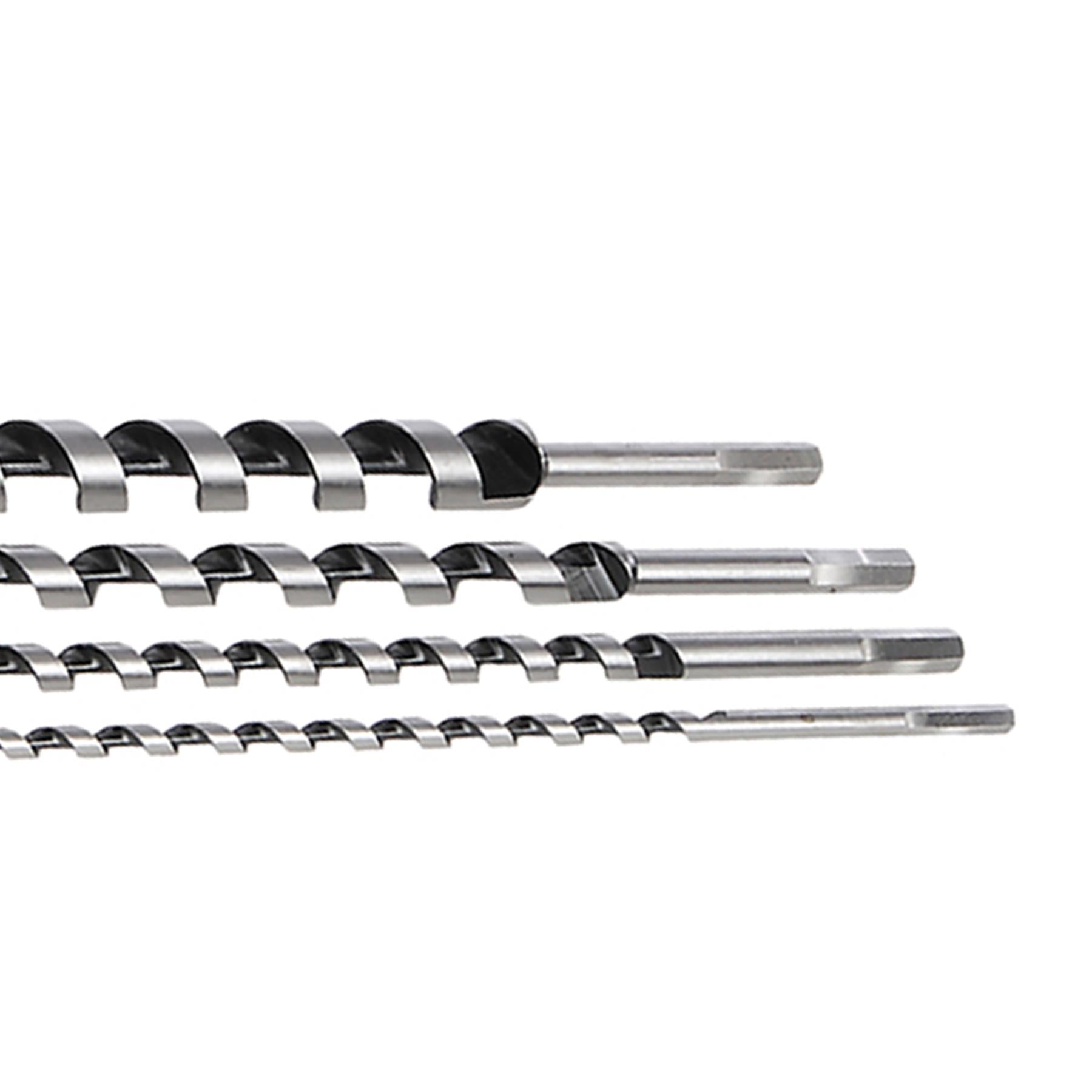 4Pce Long Auger Bit 8mm - 24mm Hand Tools Holes Cutting Hex Shank Drill