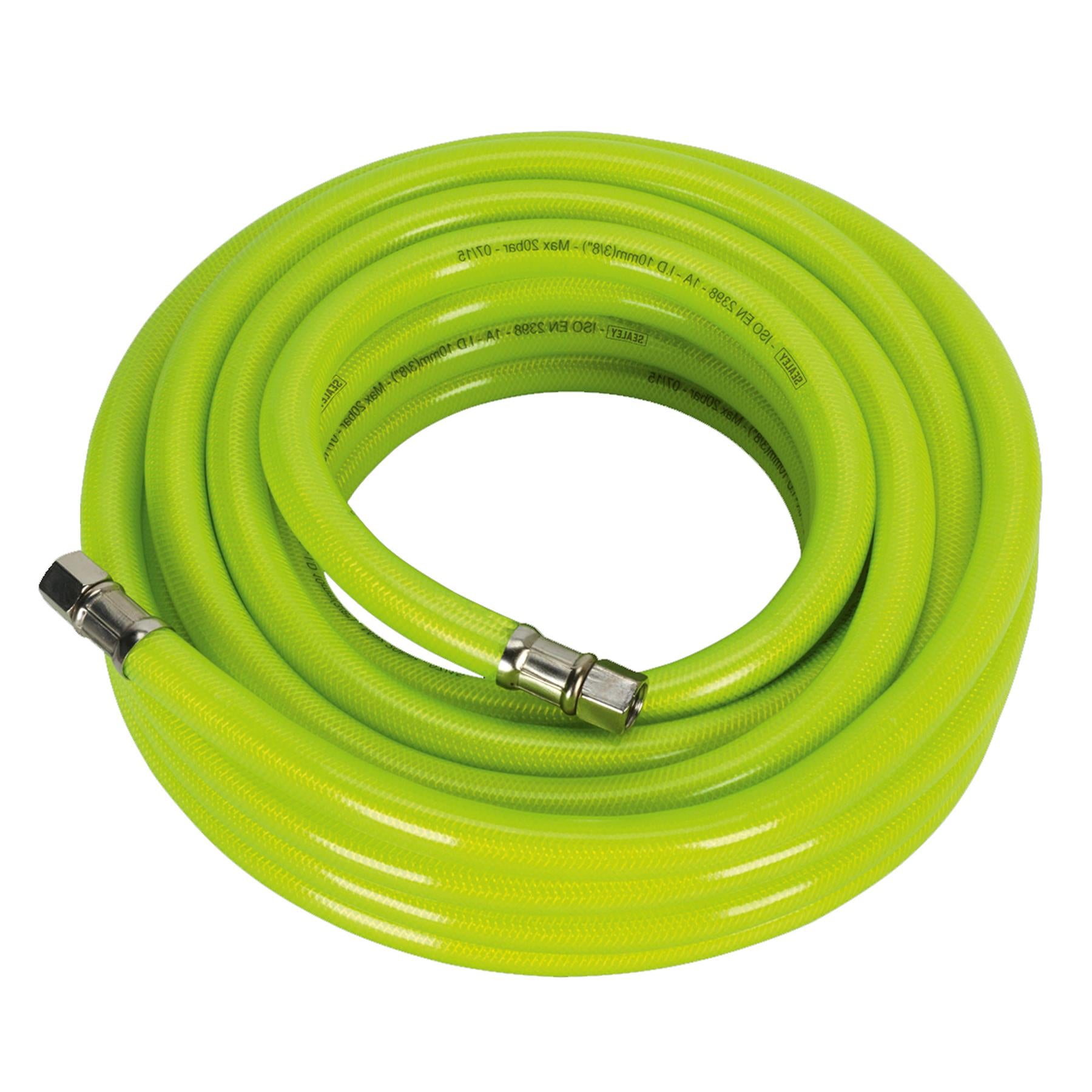 Sealey Air Hose High-Visibility 10m x �10mm with 1/4"BSP Unions