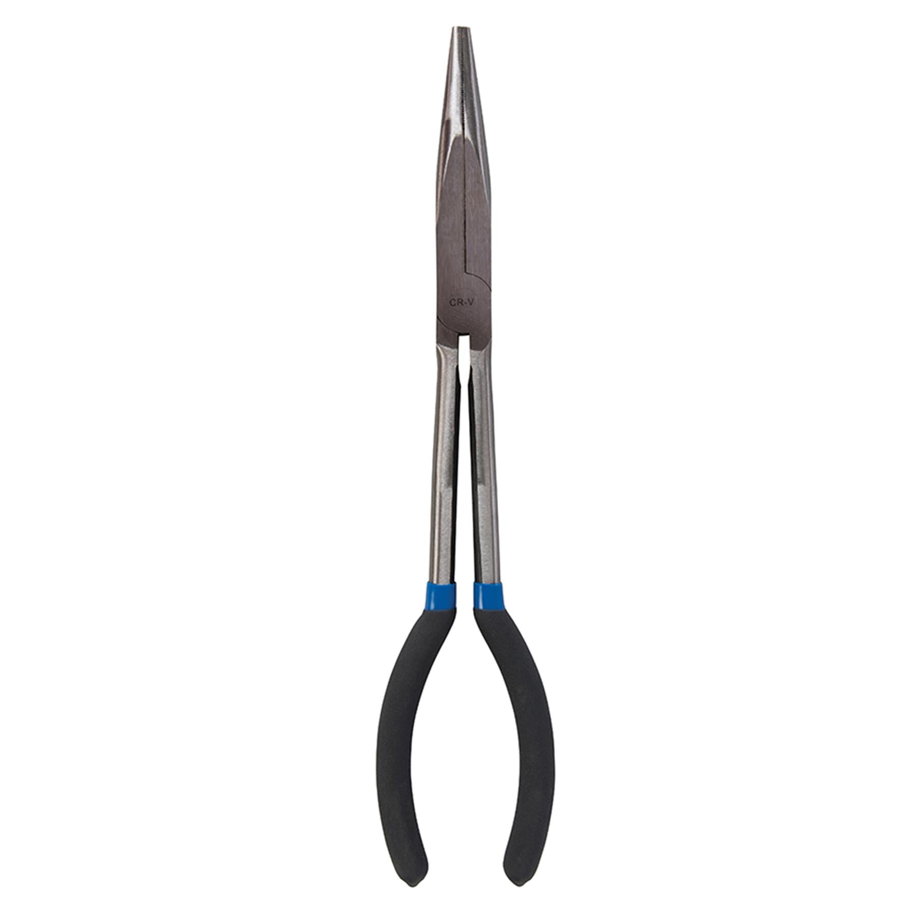 Long Reach Electronics Pliers Straight Chrome Vanadium Induction-Hardened Edges
