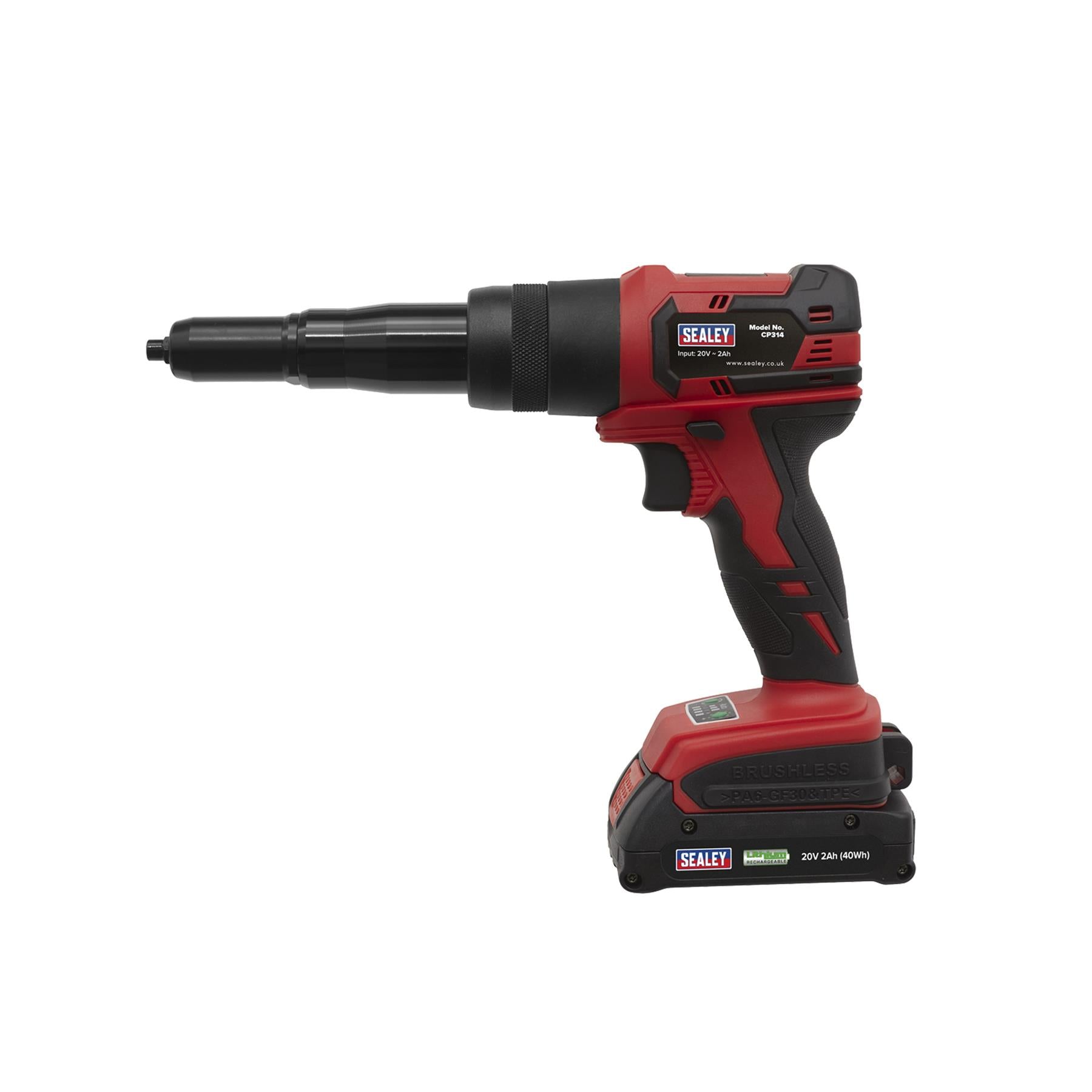 Sealey Cordless Riveter 20V 2Ah Lithium-ion Storage Case CP314