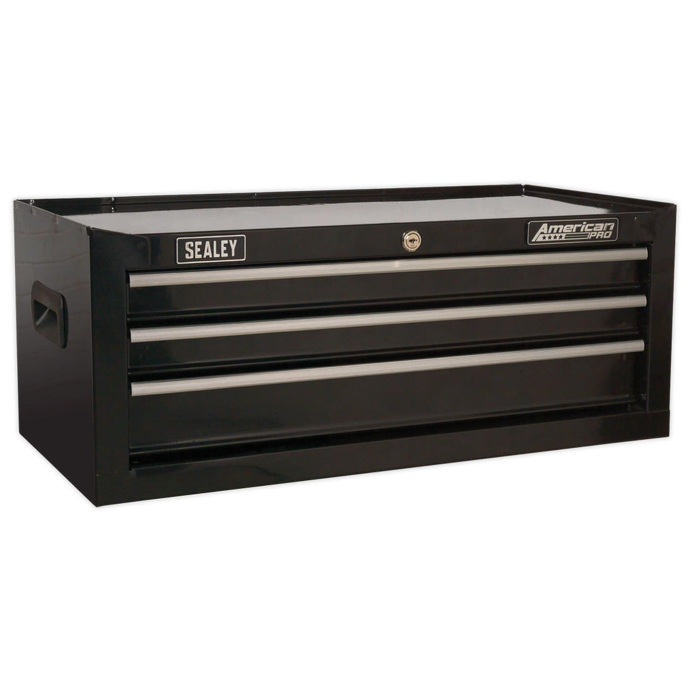 Sealey Mid-Box 3 Drawer with Ball-Bearing Slides - Black