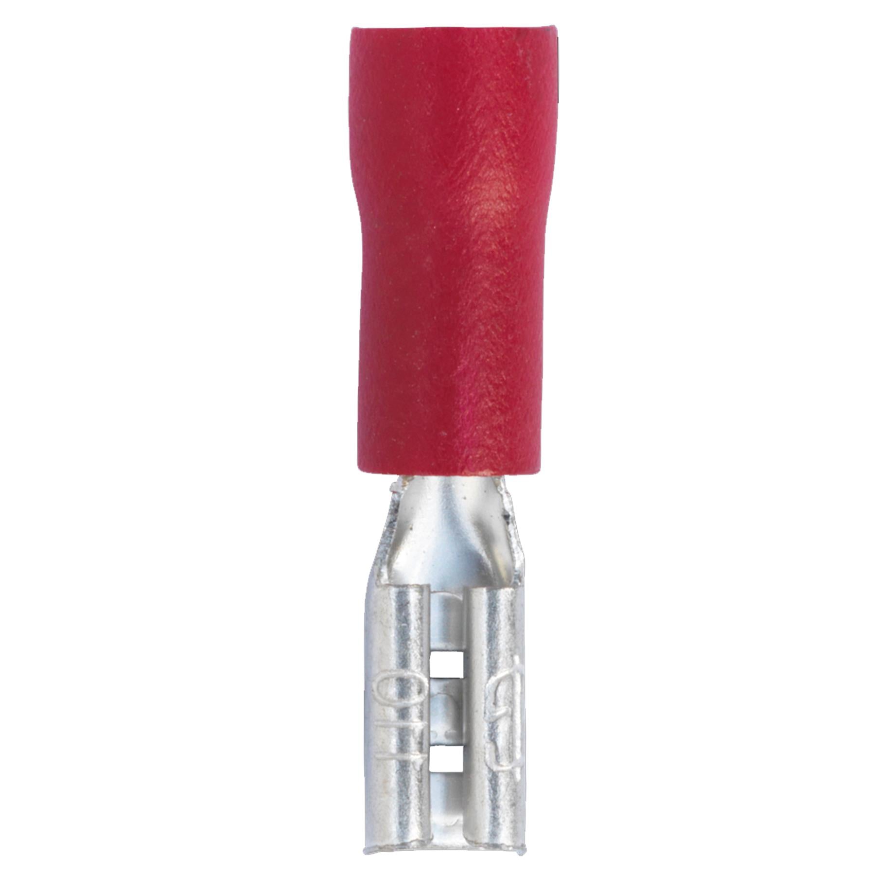 Sealey Push-On Terminal 2.8mm Female Red Pack of 100