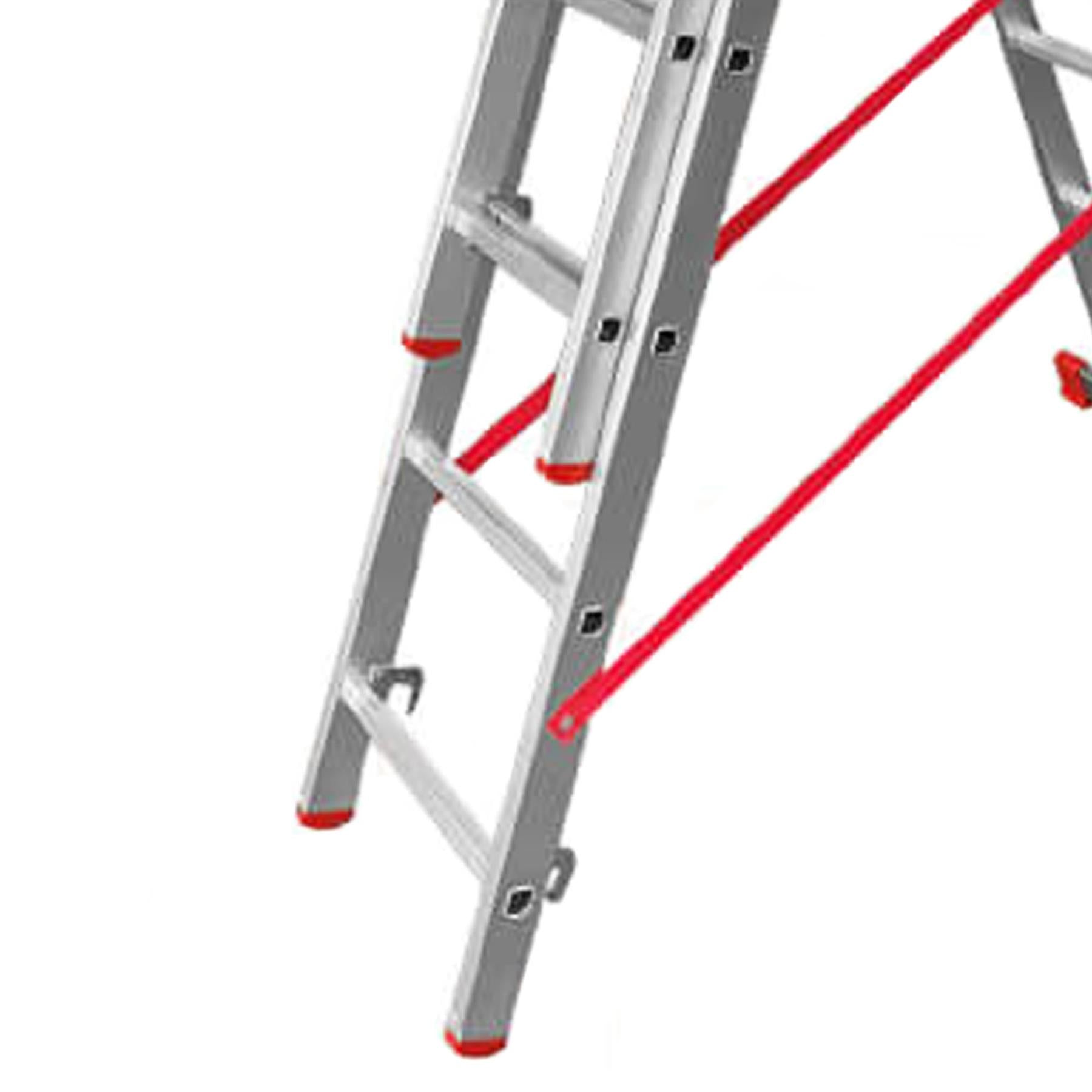 Dapetz 9 Rung Aluminium Combination Ladder 2.5m For Home, Triple Section, 150 Kg