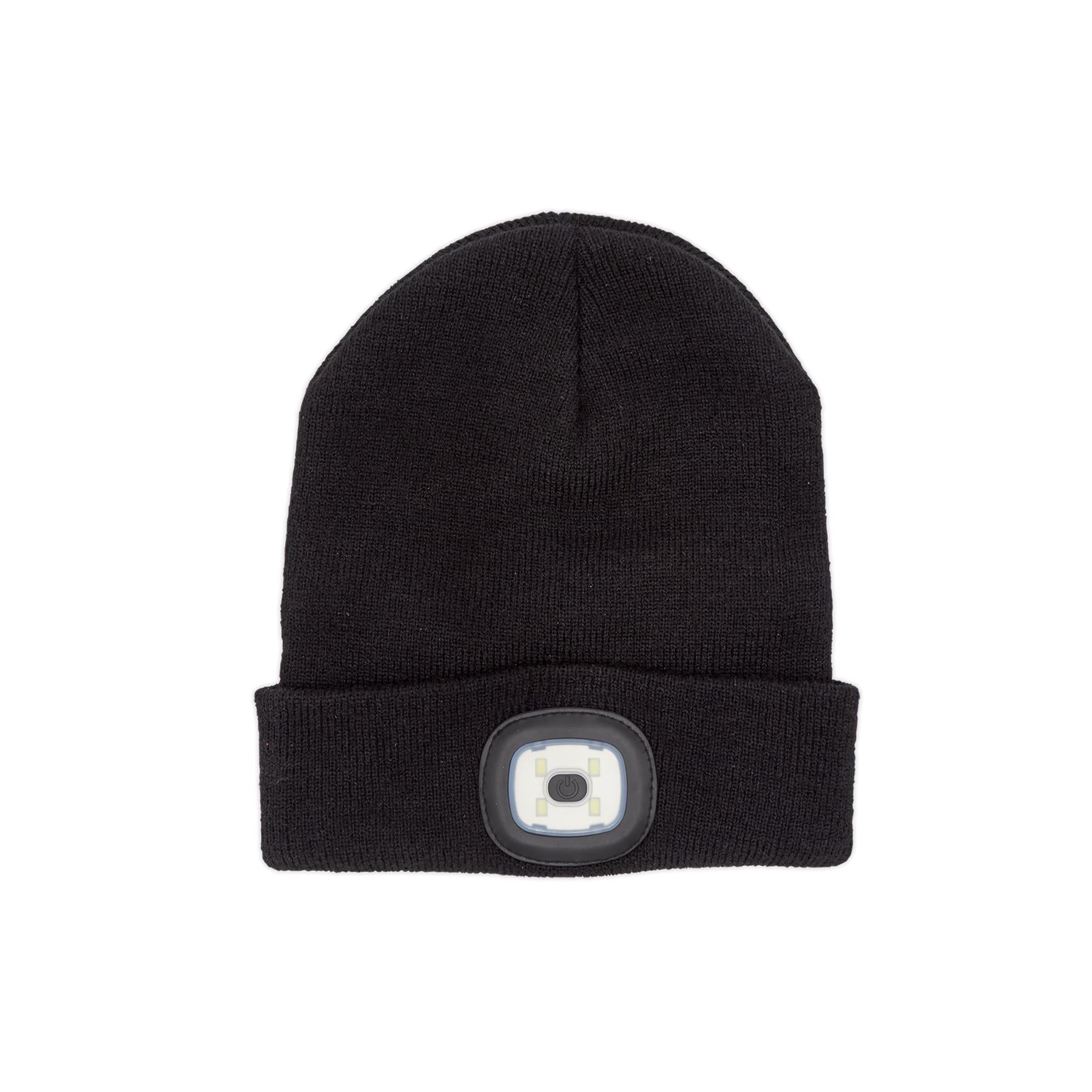 Sealey Beanie Hat with Rechargeable Spotlight 4 SMD LED