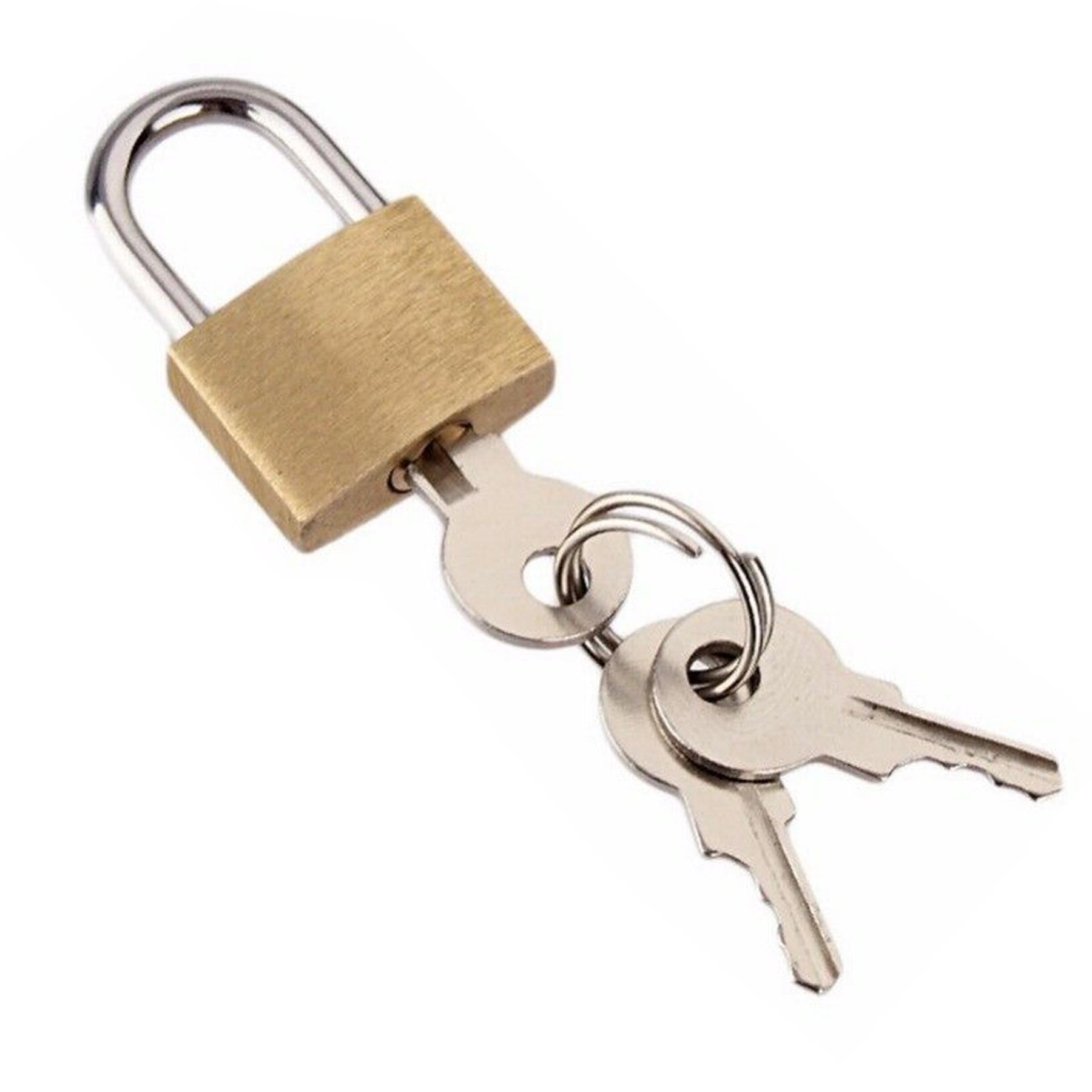 Security 20mm Brass Padlock Luggage Lock Travel Suitcase 4 Pcs