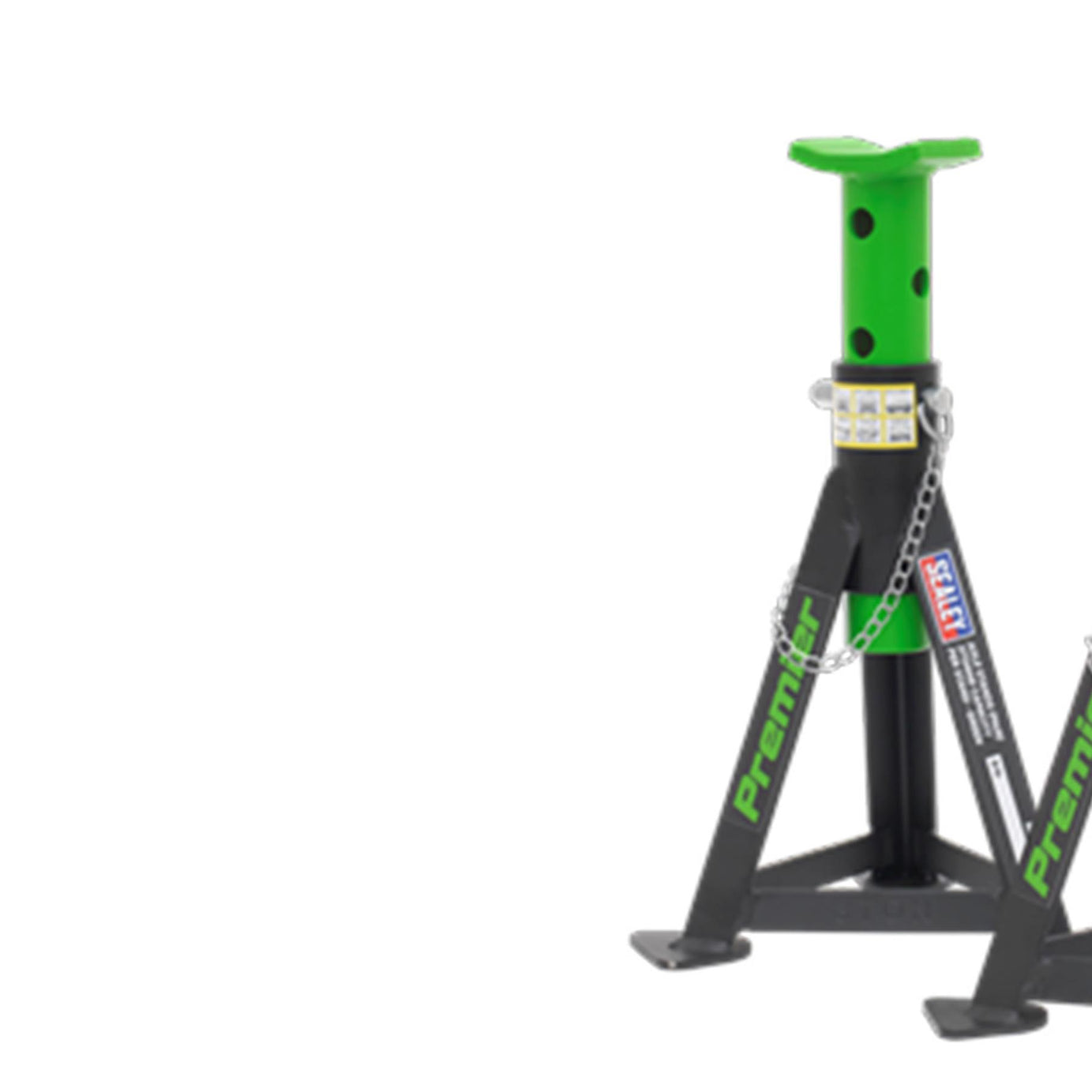 Sealey Axle Stands (Pair) 3tonne Capacity per Stand Green