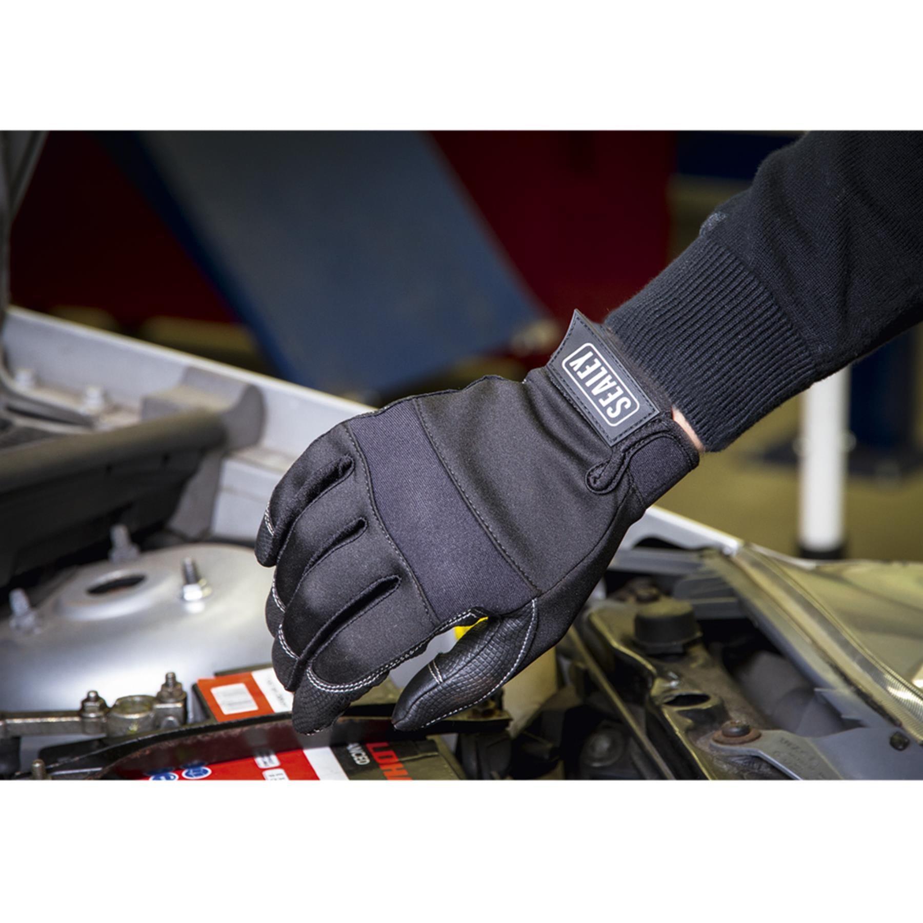 Sealey Mechanic's Gloves Light Palm Tactouch - Large