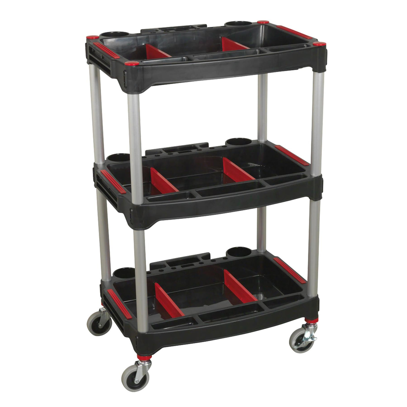 Sealey Workshop Trolley 3-Level Composite with Parts Storage - CX313